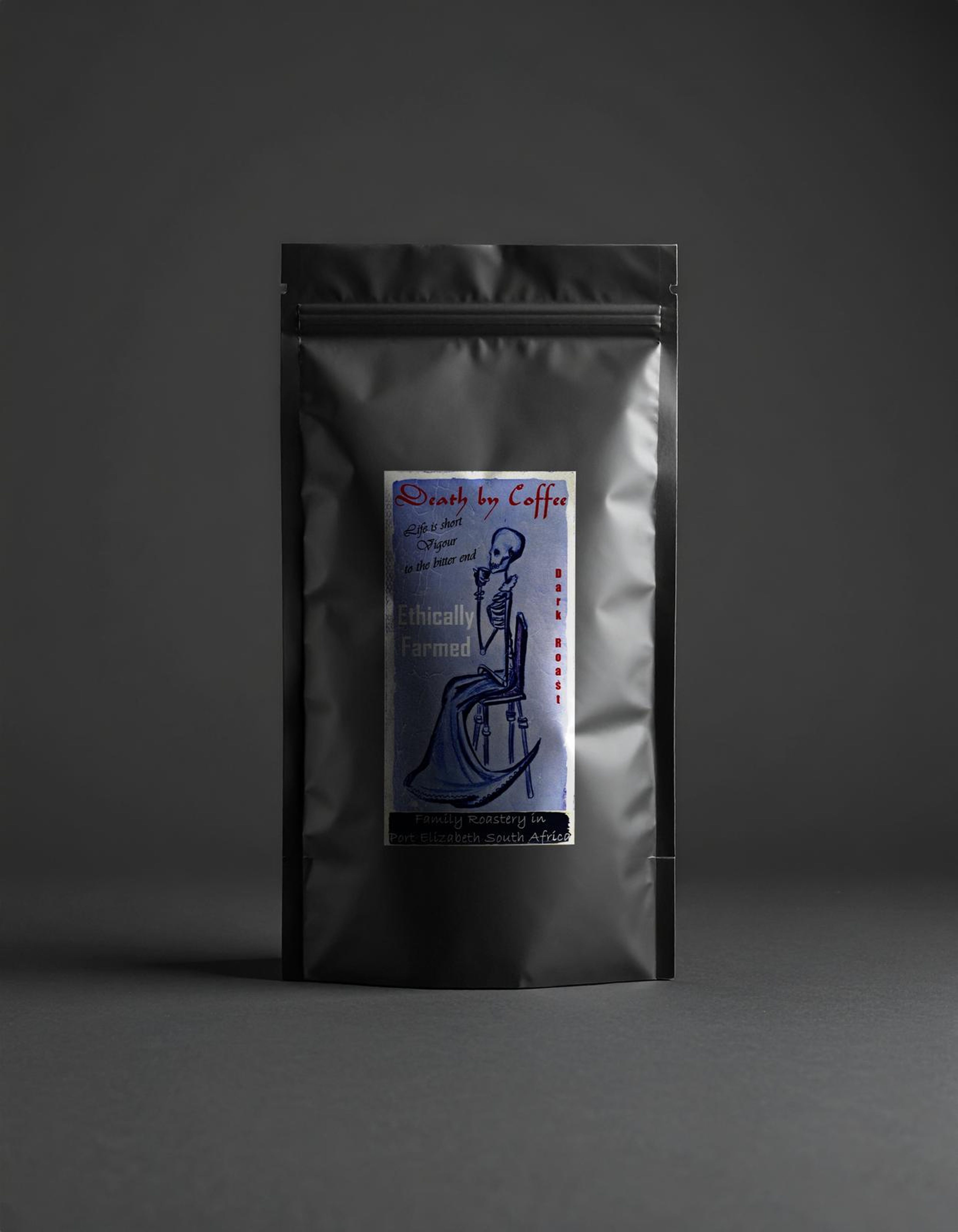 Death By Coffee digital product packshot