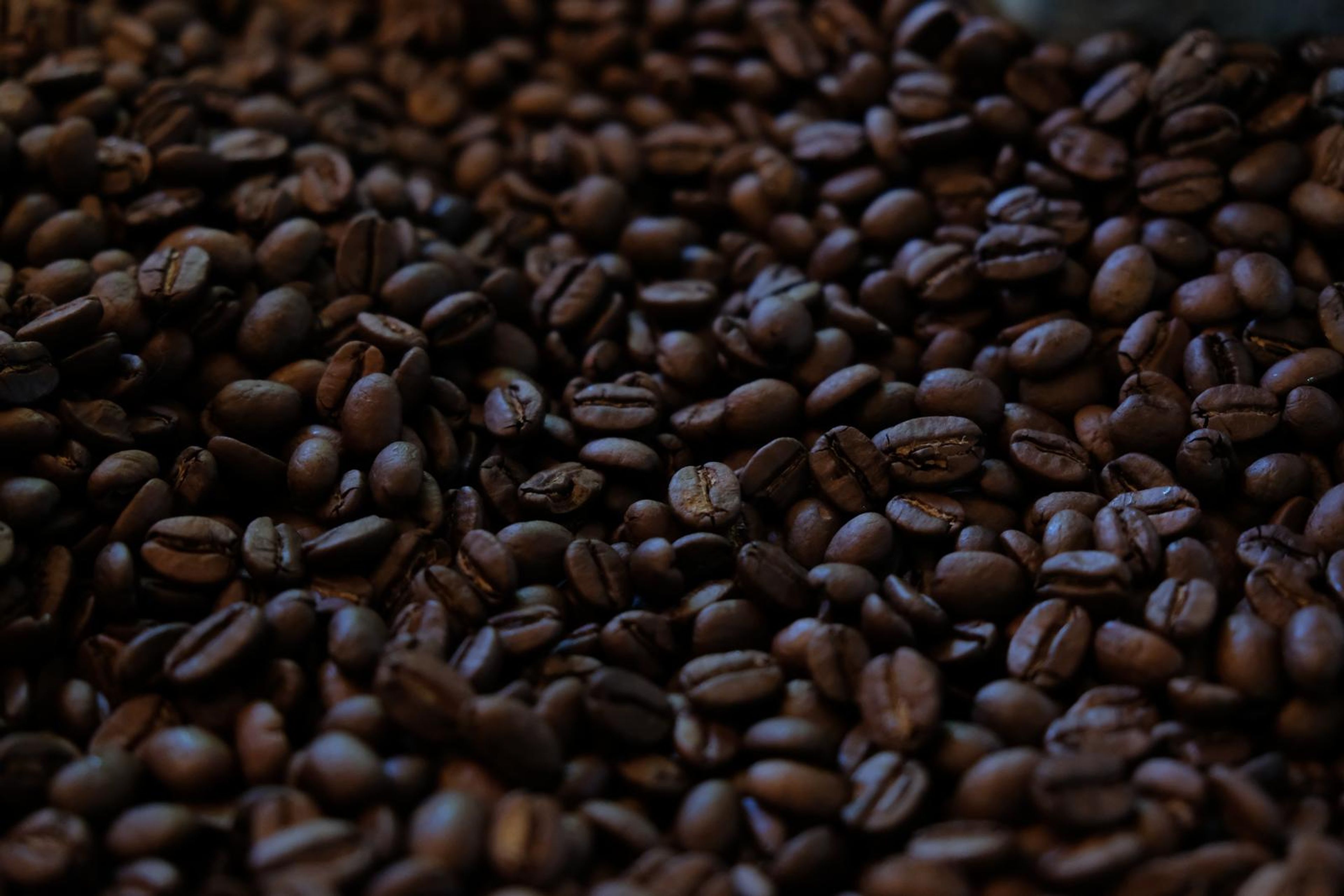 Death By Coffee creative product photography of coffee, beans and branded bags