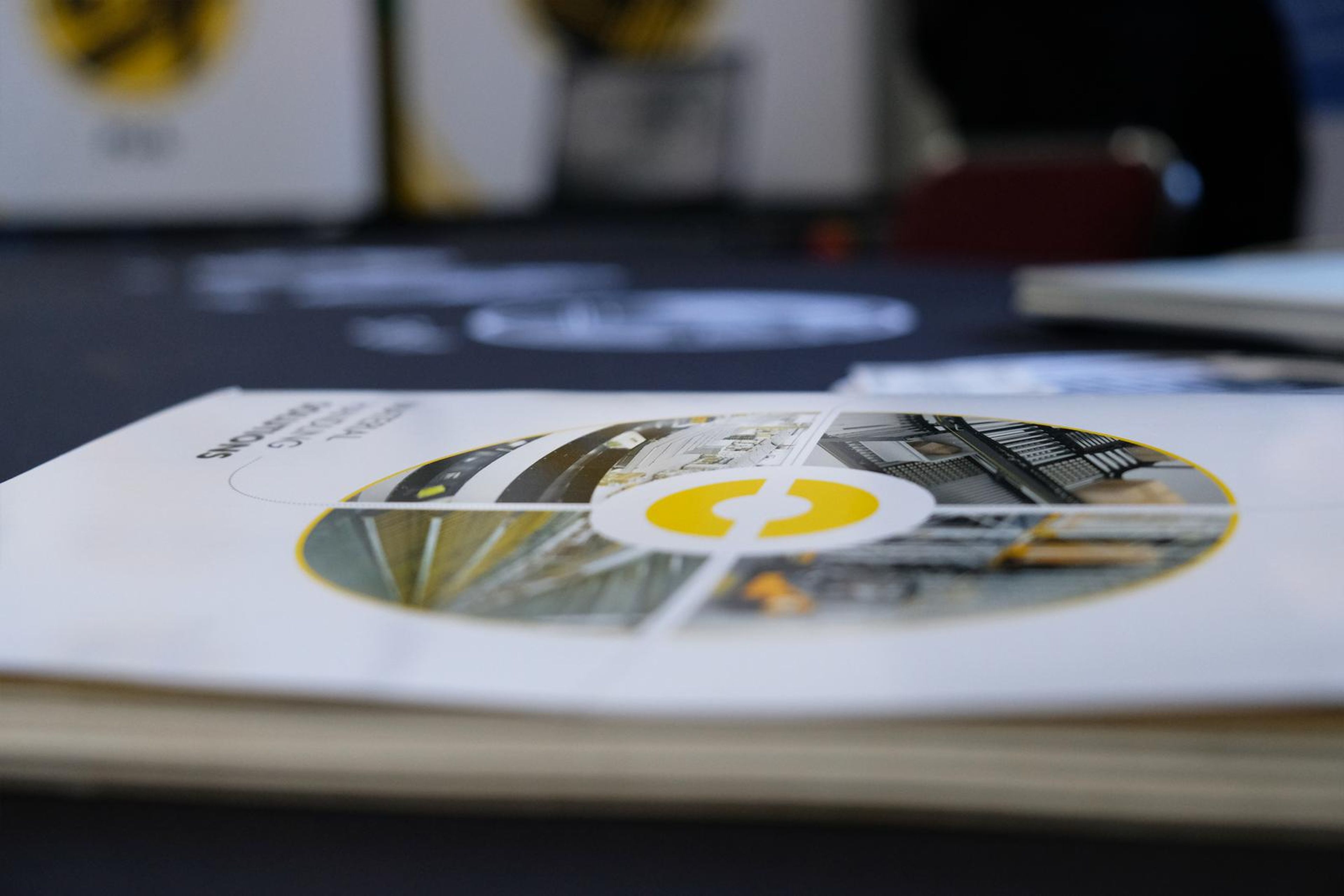 Interroll brochure on the stand