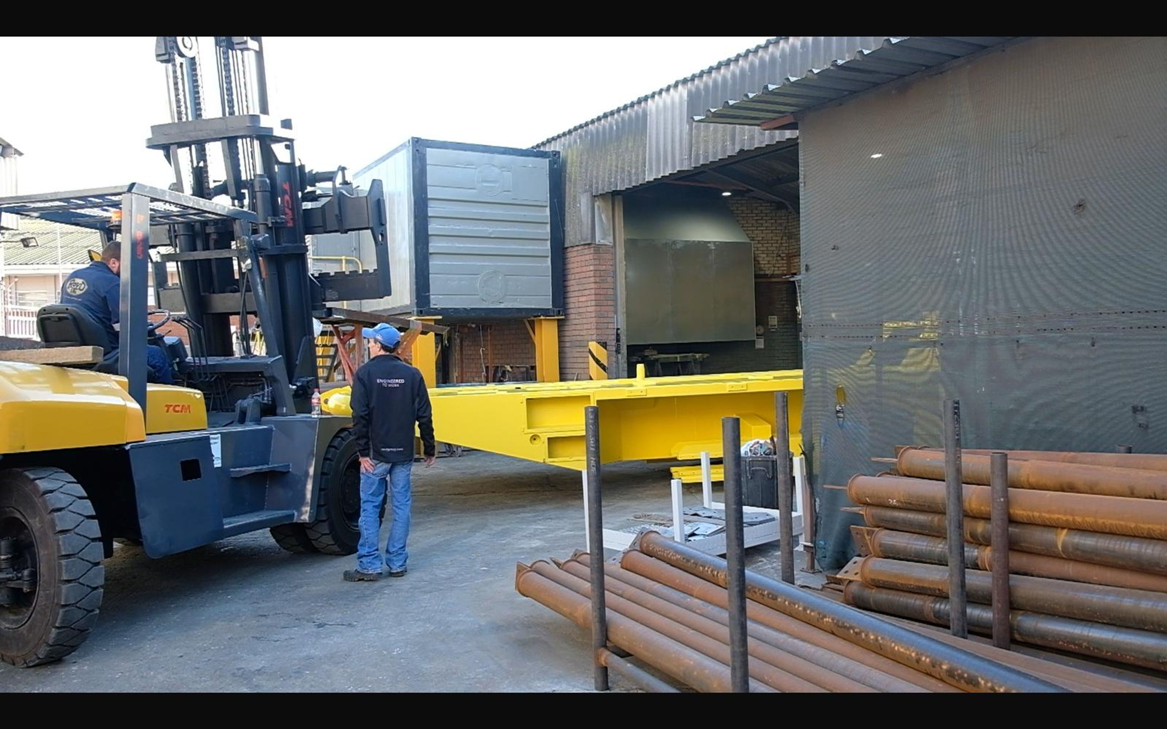 Assembly of the salt harvester, May 2022: chassis sections and components, shoot 3