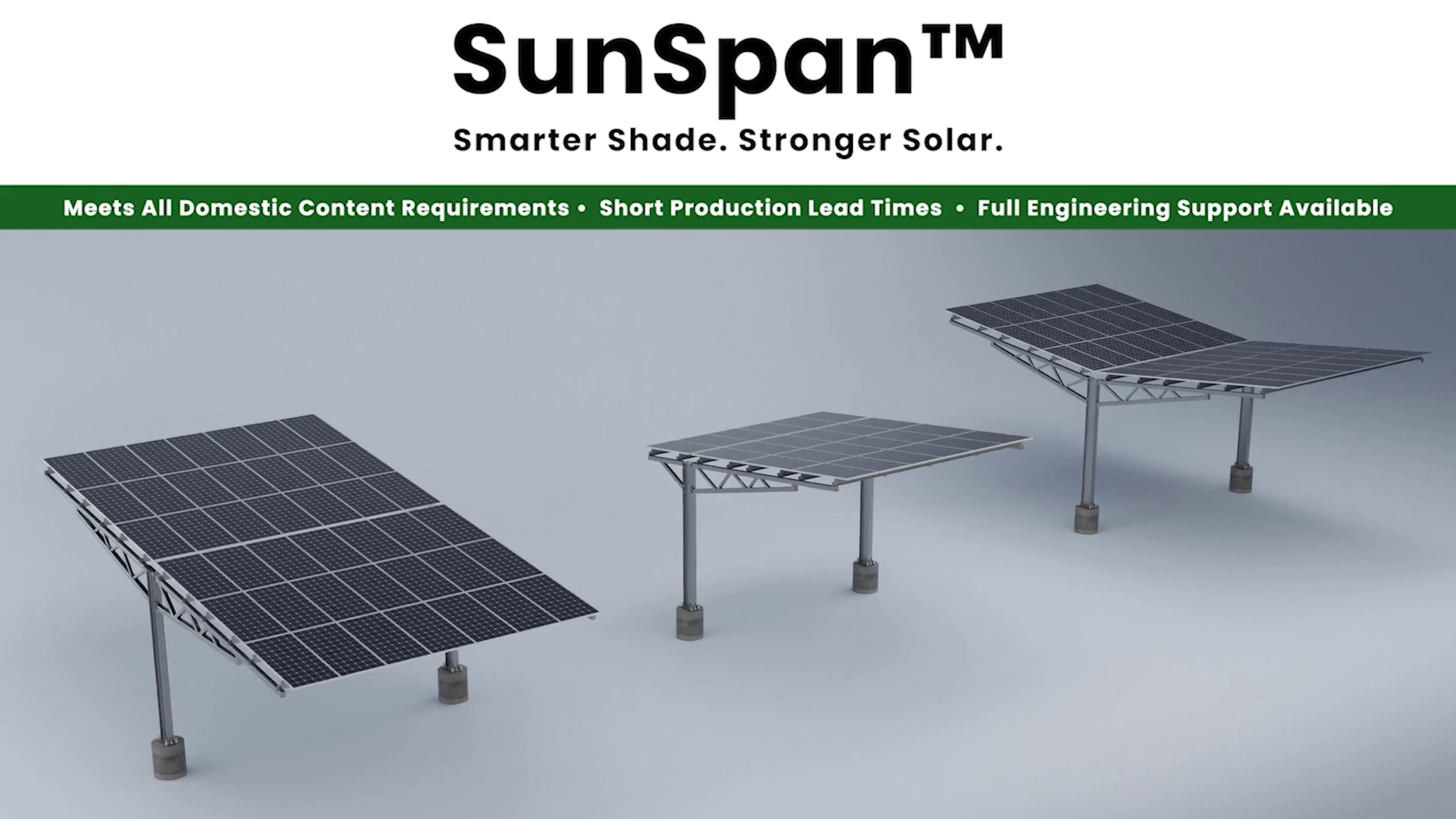 Sunmodo logo on a white end card, Leading by Design