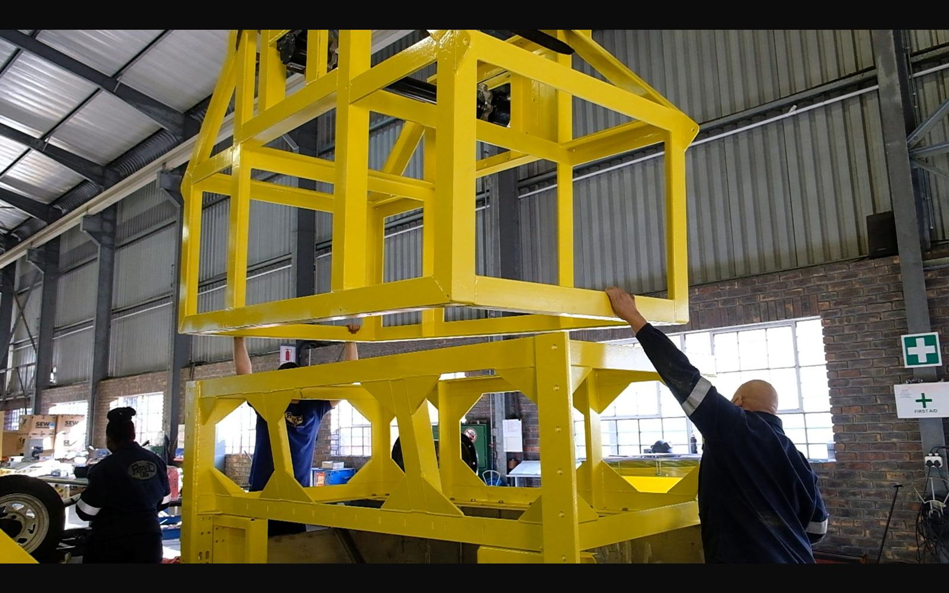 Salt harvester build, May 2022: chassis sections and components, shoot 3