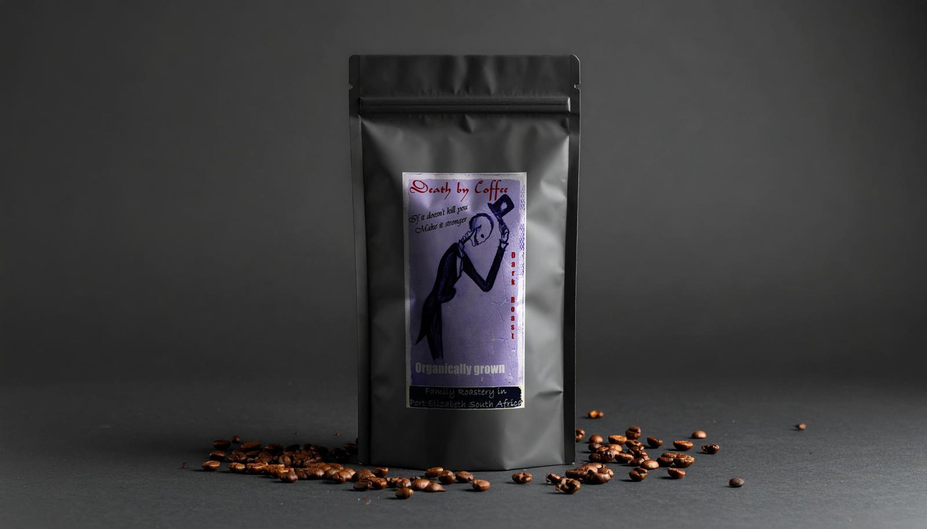 Death By Coffee digital product packshot