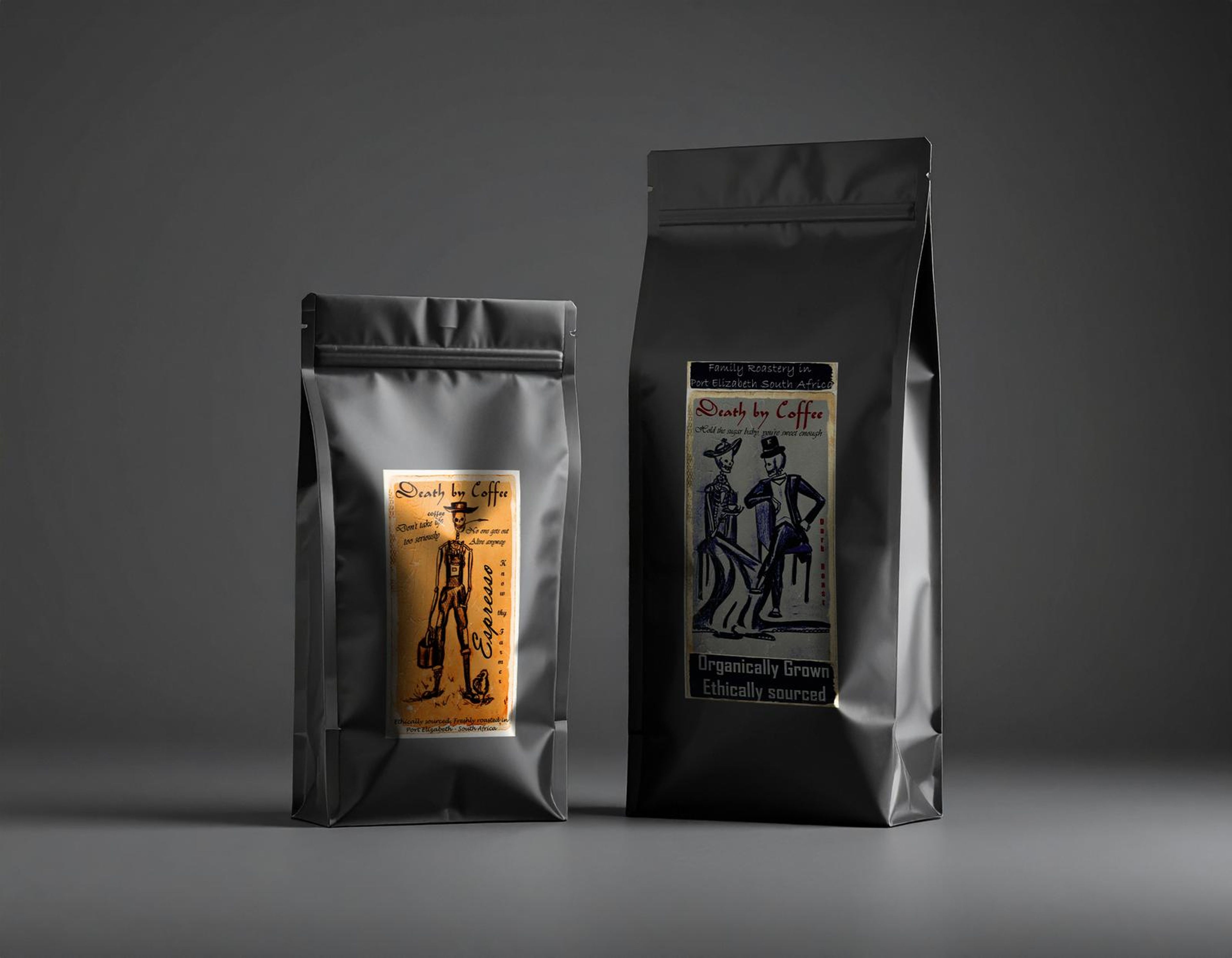 Death By Coffee digital product packshot