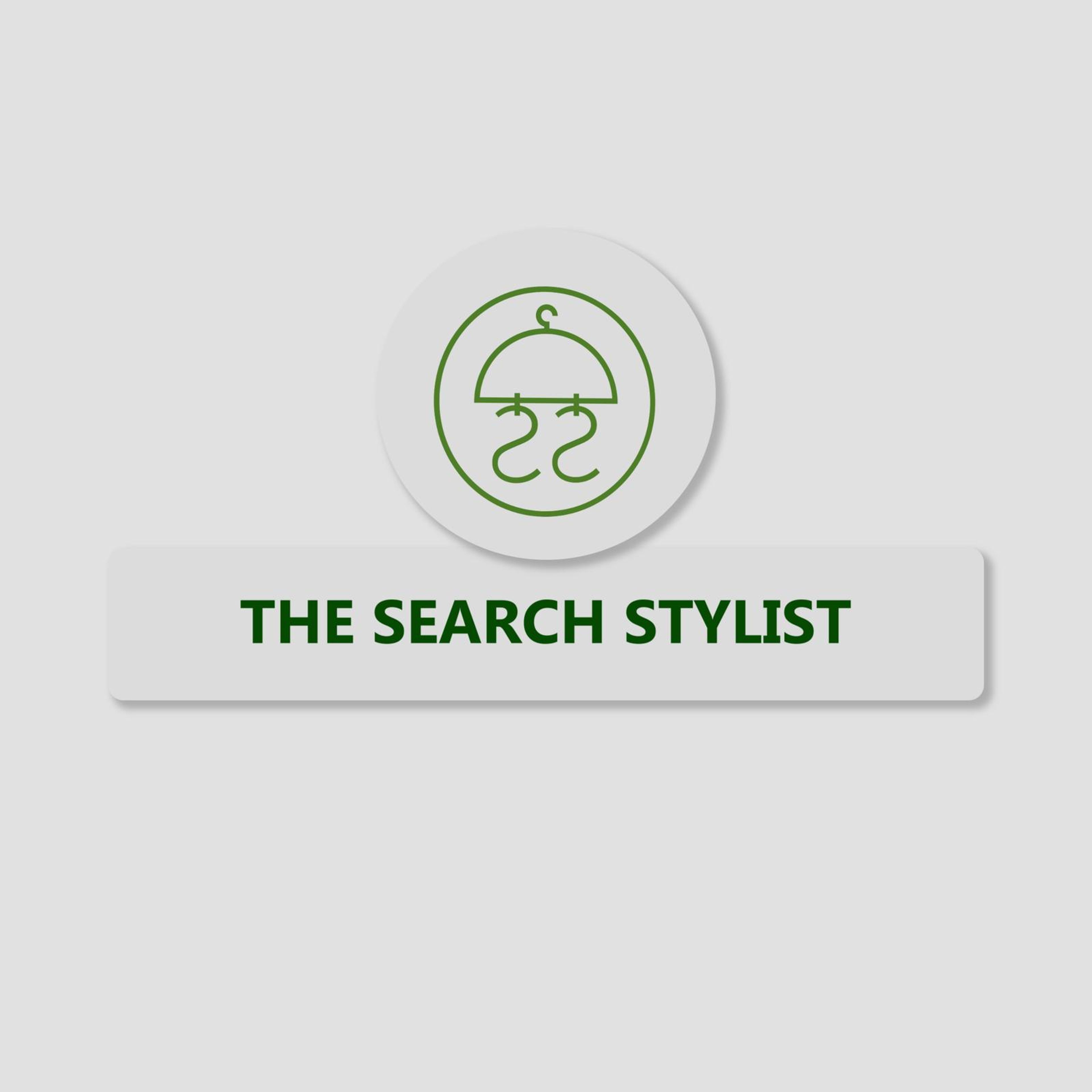 Square frame of The Search Stylist logo card