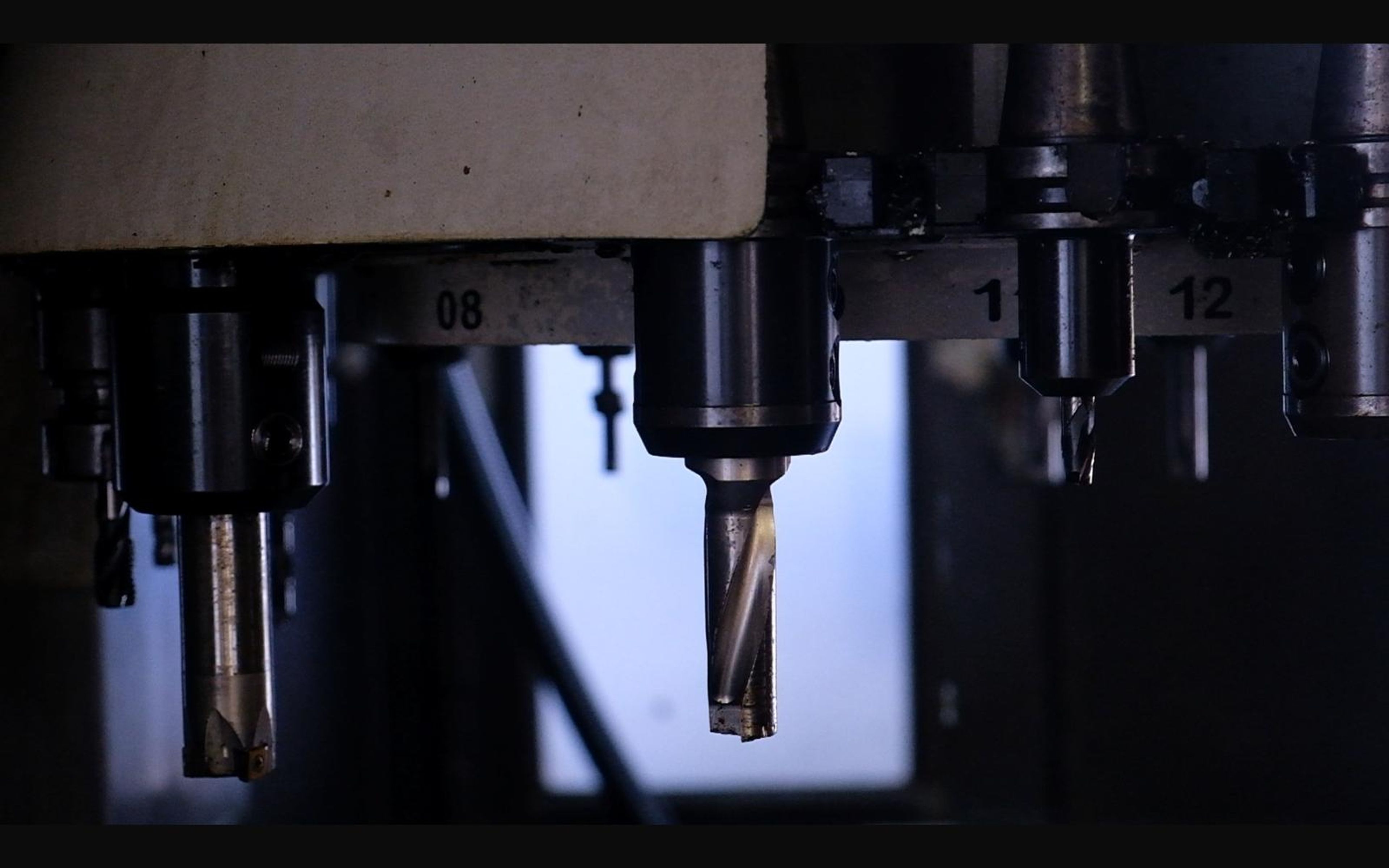 Milling cutters in a machine spindle