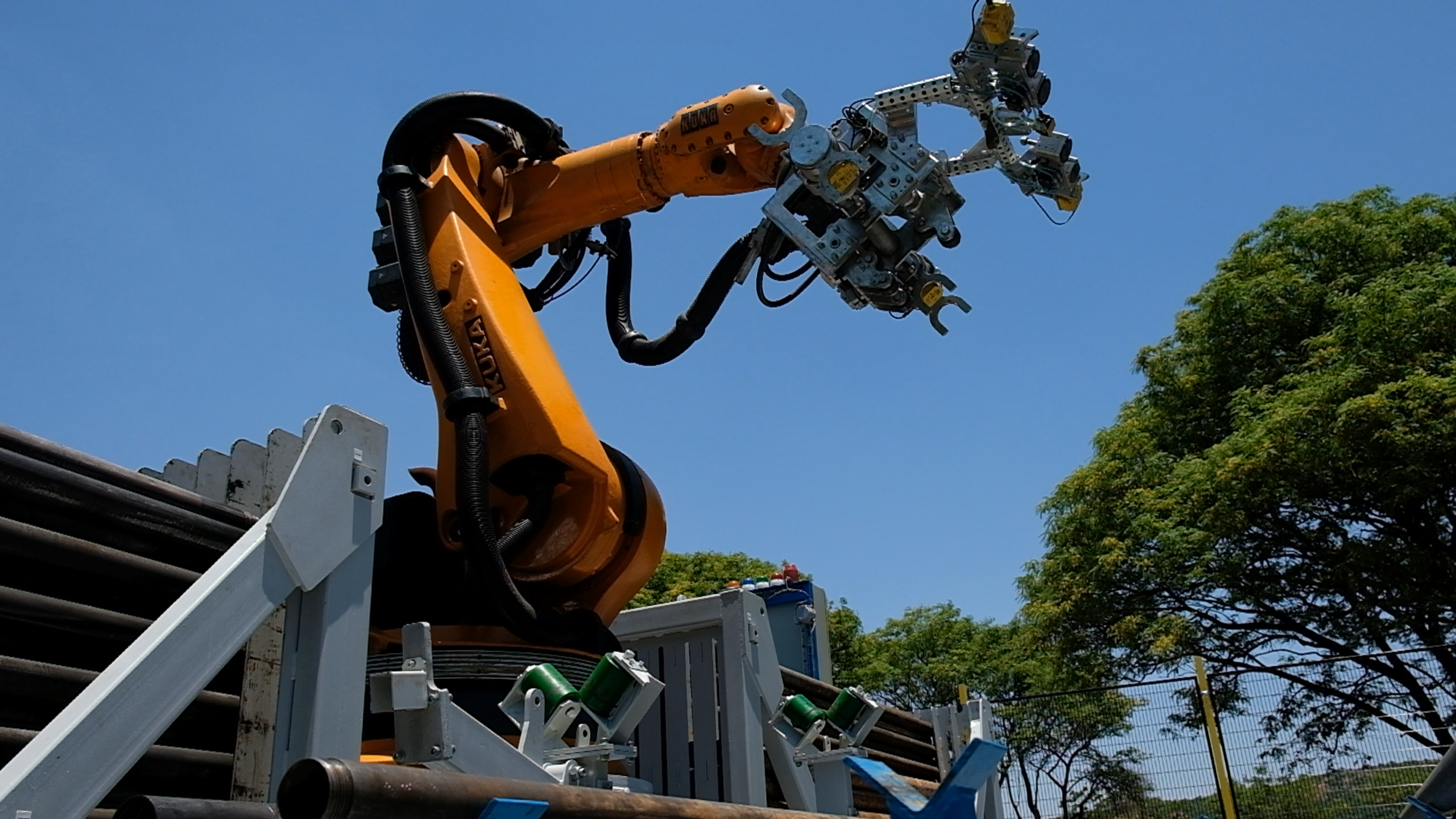 Frame grab 12 from Hall Core Drilling's drill-core bot test sequence at SAR Electronics, Pretoria