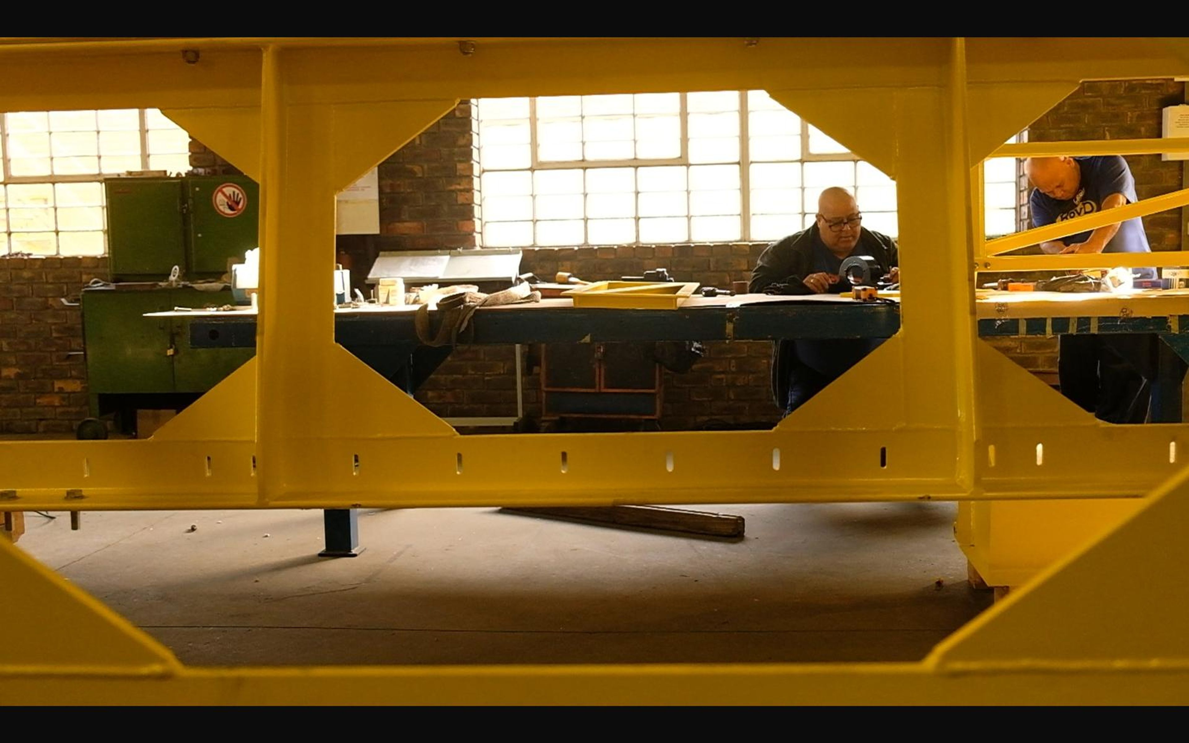 Assembly of the salt harvester, May 2022: chassis sections and components, shoot 1