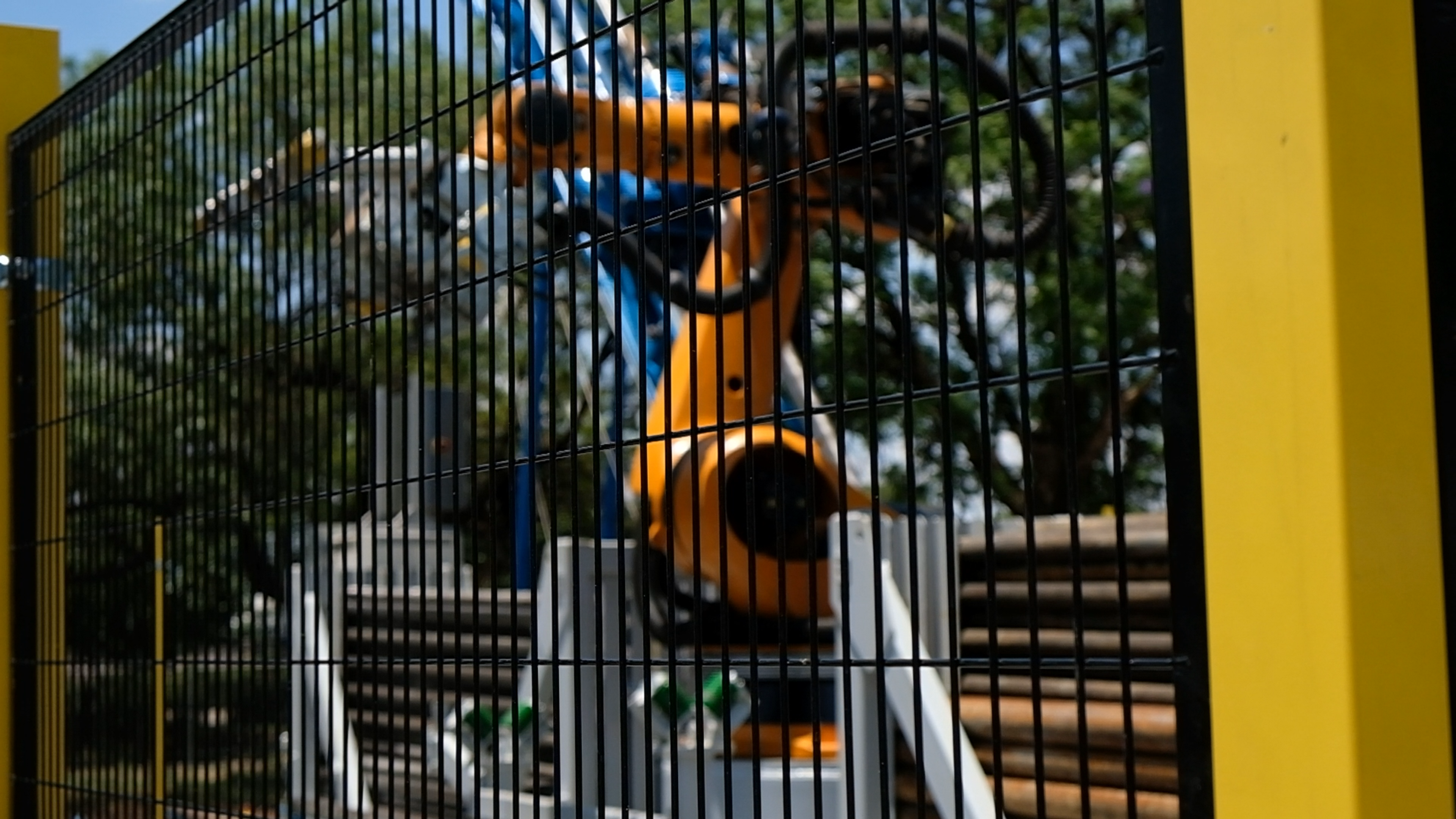 Frame grab 1 from Hall Core Drilling's drill-core bot test sequence at SAR Electronics, Pretoria