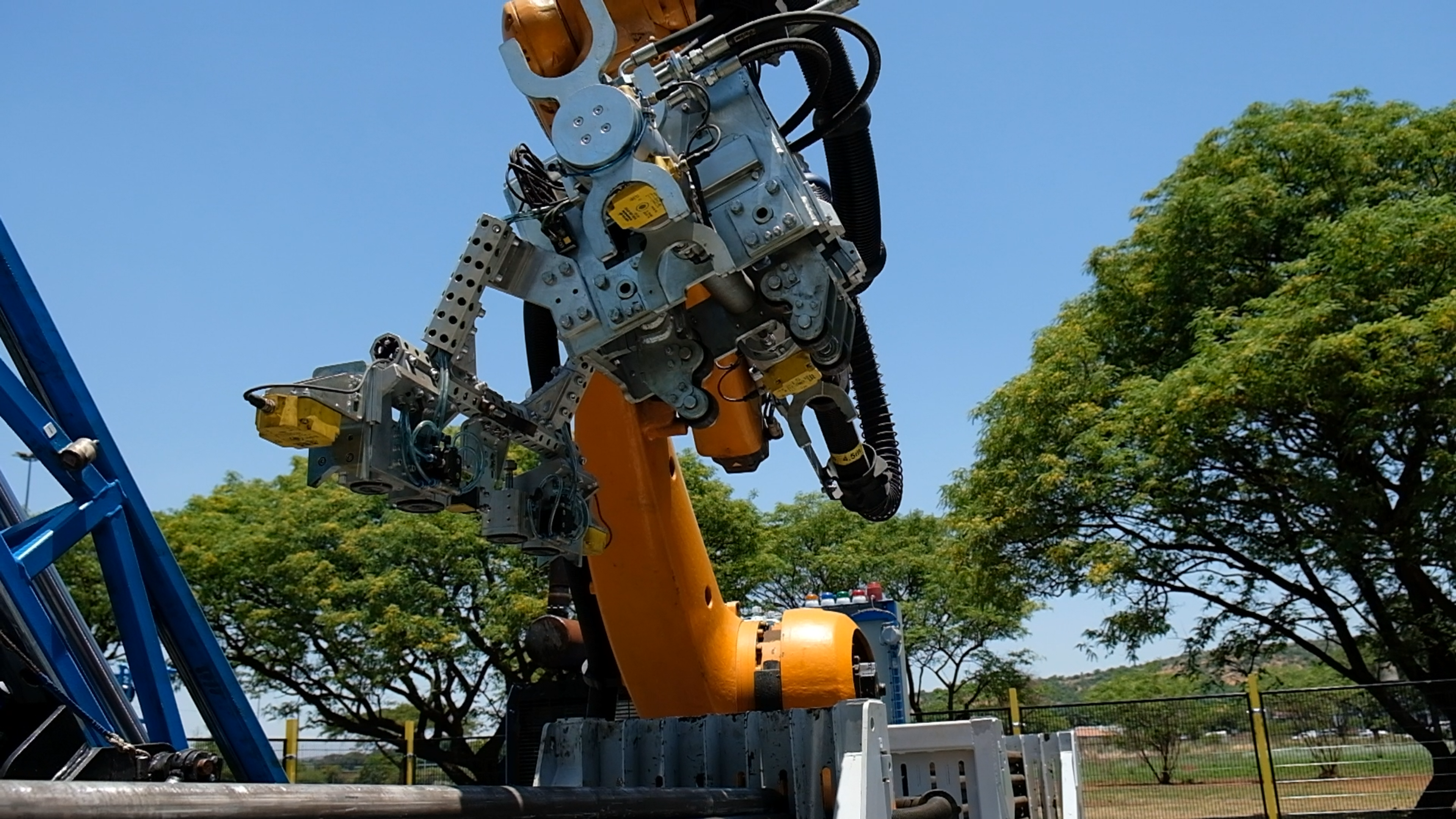 Frame grab 15 from Hall Core Drilling's drill-core bot test sequence at SAR Electronics, Pretoria