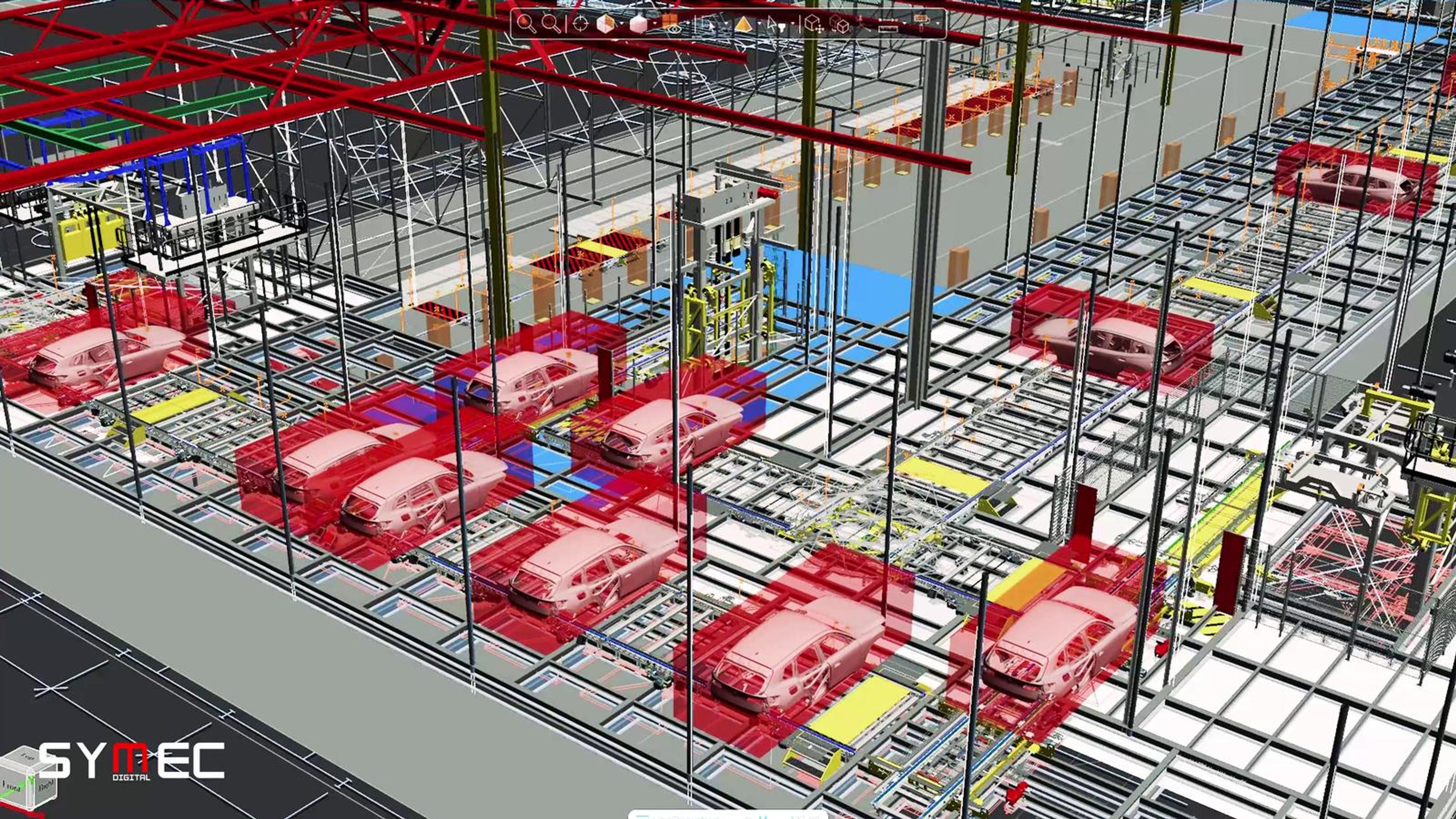 Conveyor loop in a 3D plant model