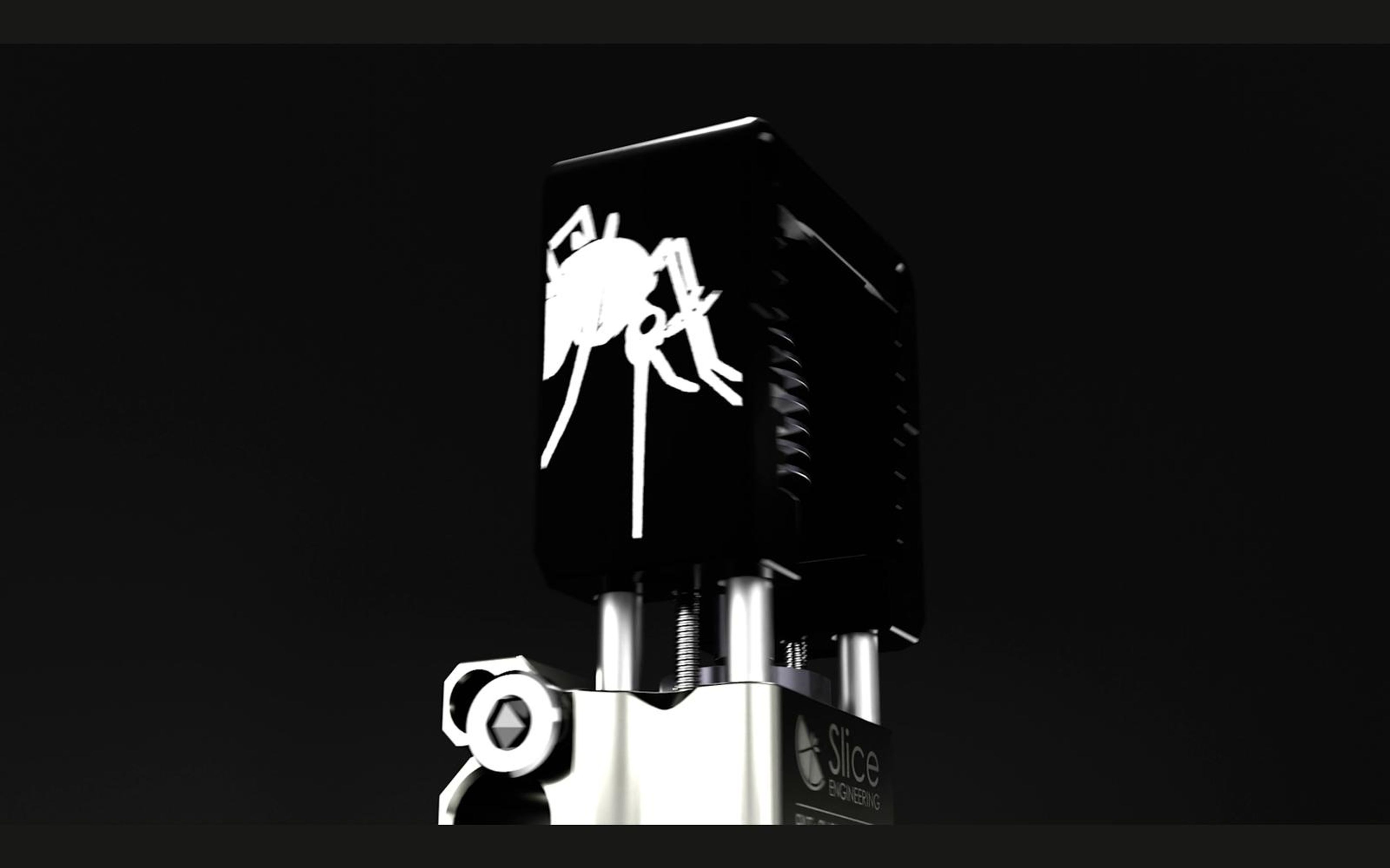Hotend with an ink-sketch mosquito graphic