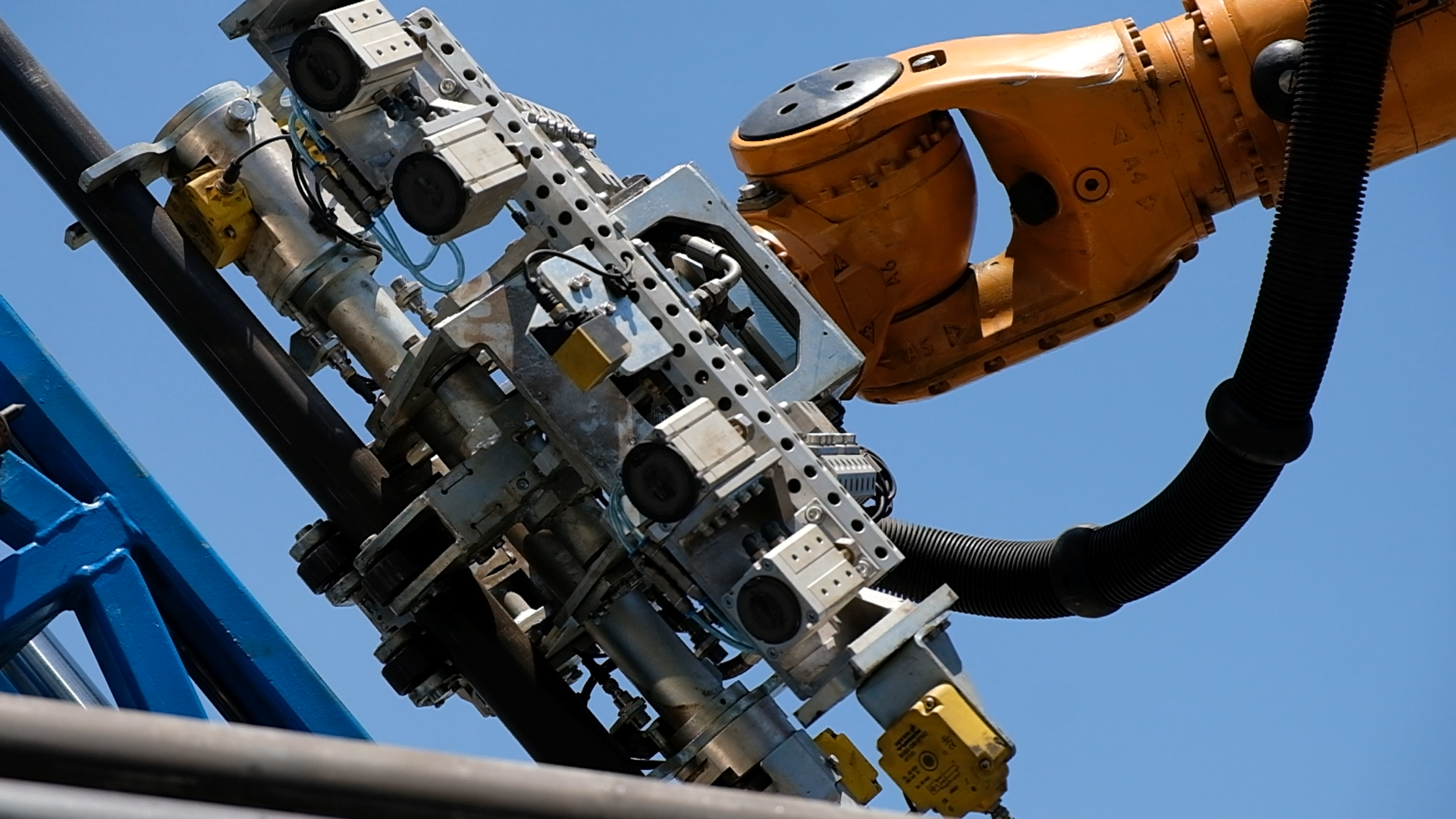 Frame grab 24 from Hall Core Drilling's drill-core bot test sequence at SAR Electronics, Pretoria