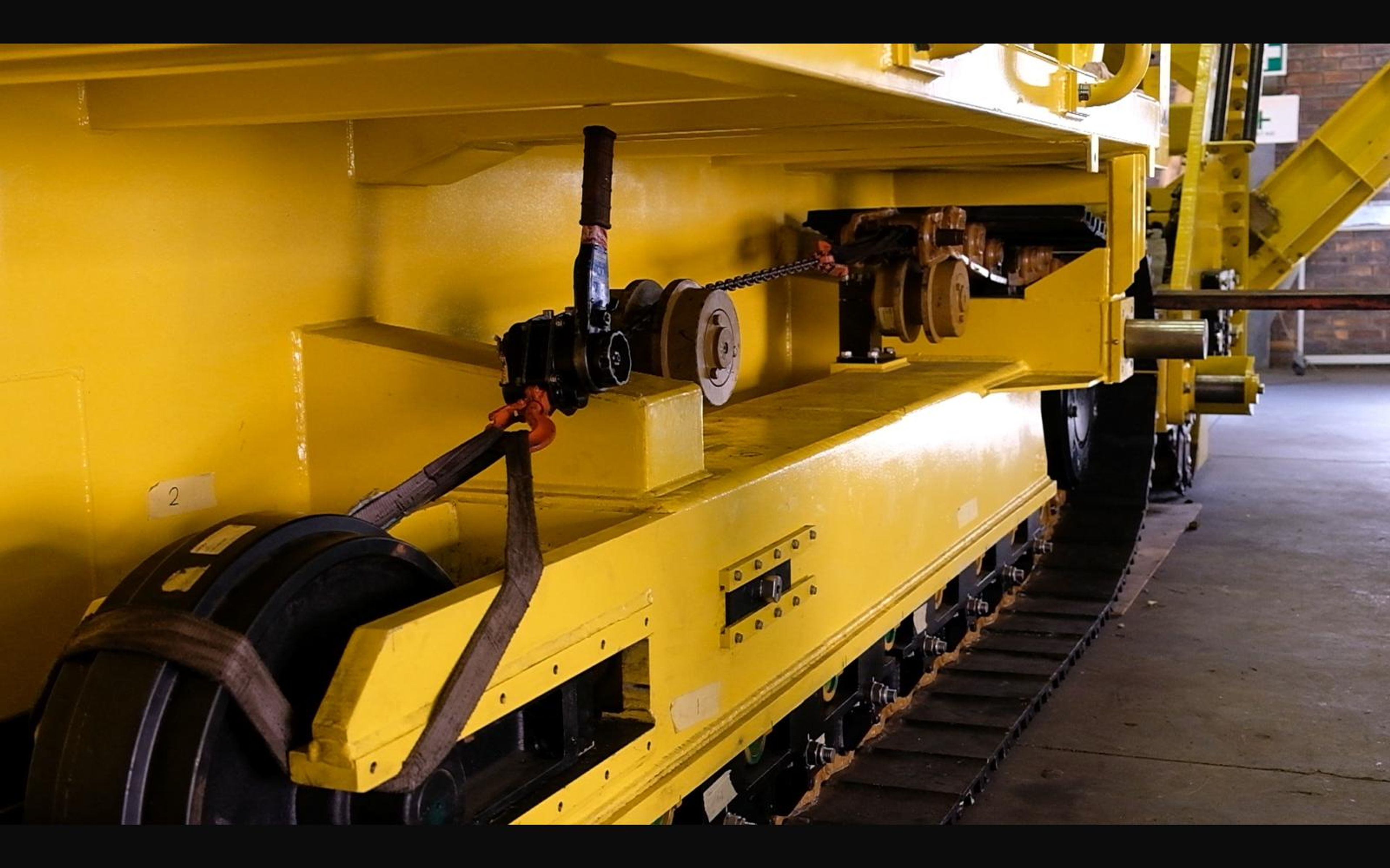 Salt harvester build, June 2022: frame, tracks and drivetrain, shoot 11