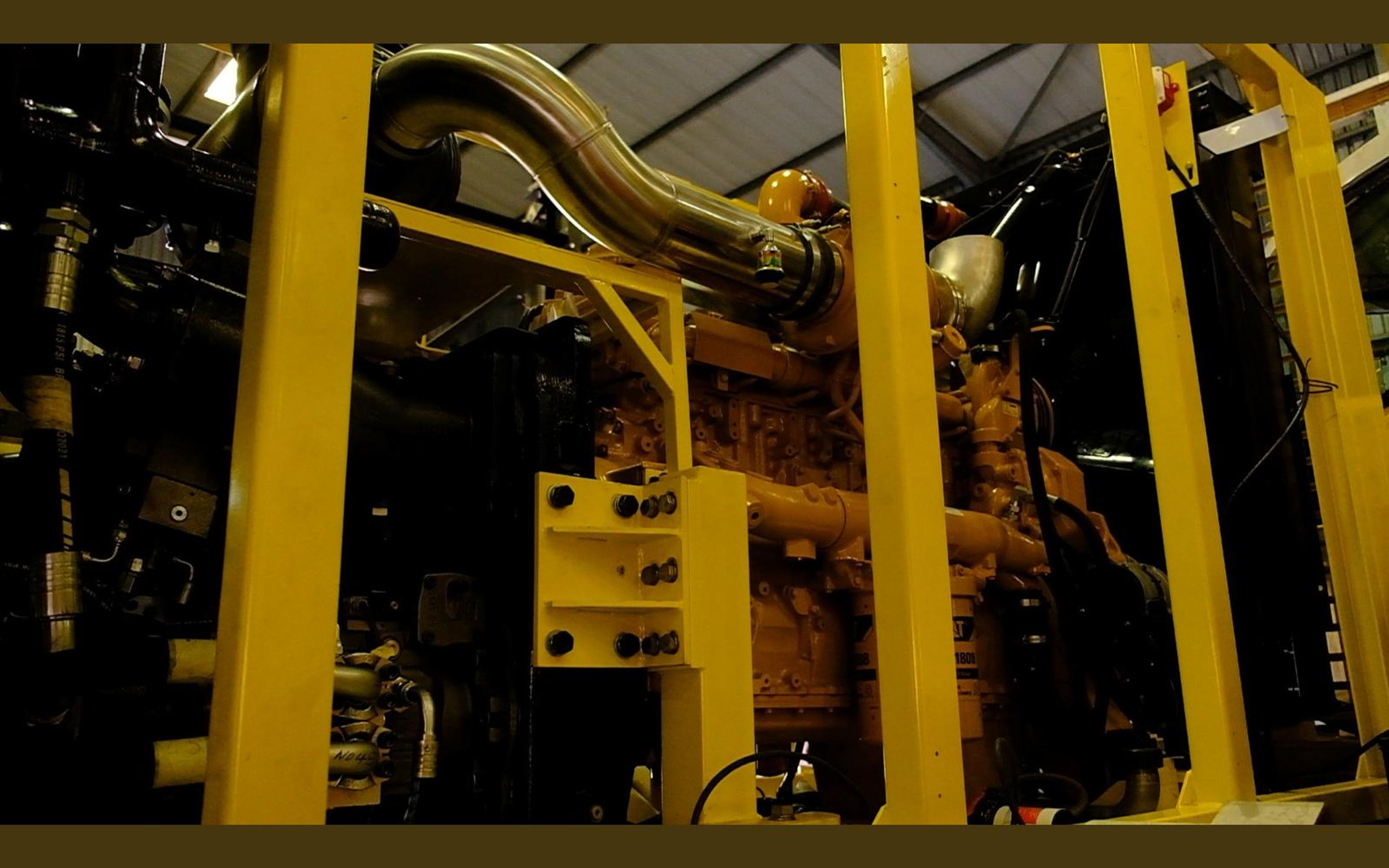 Salt harvester build, August 2022: engine and exhaust, shoot 16