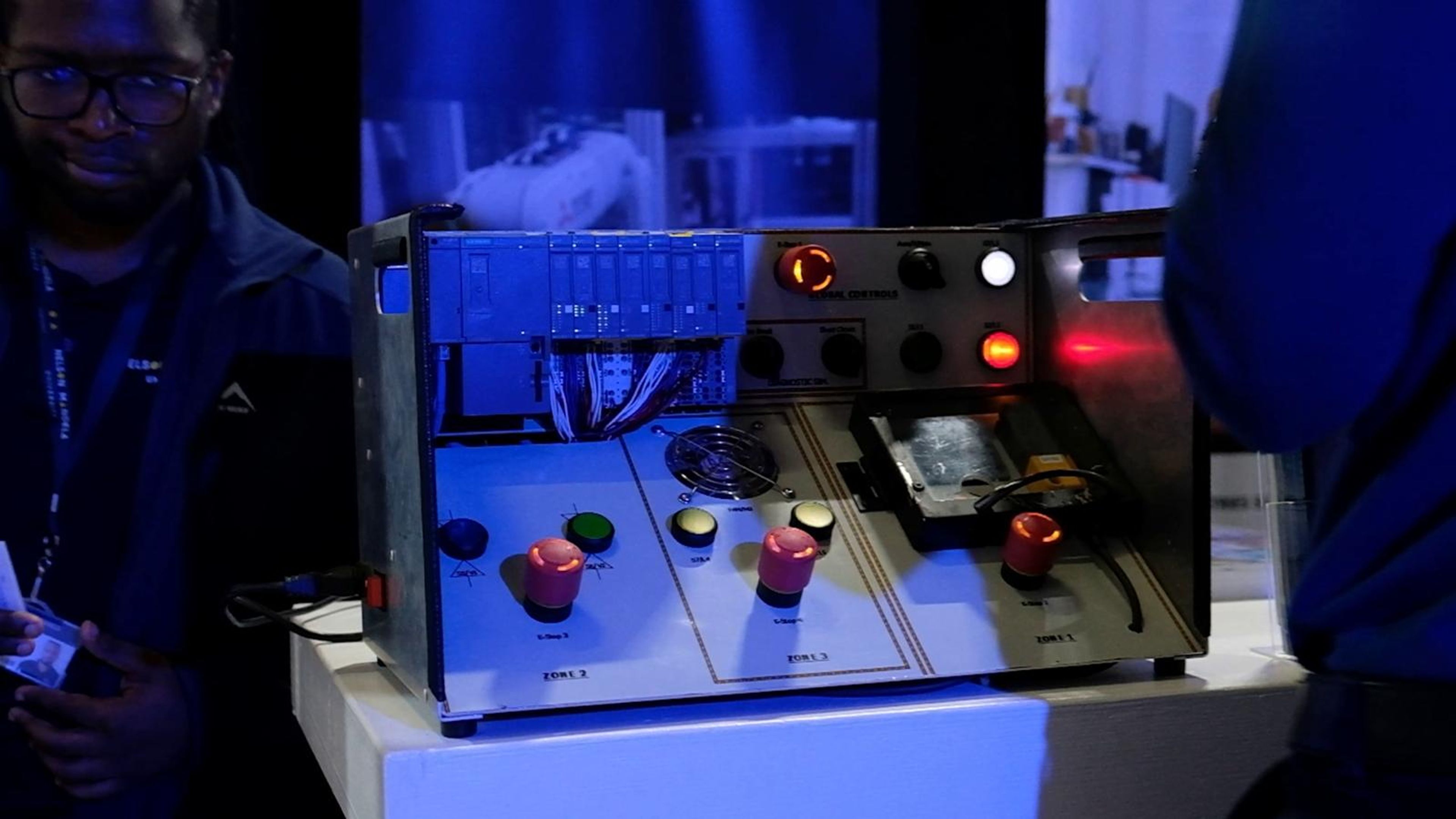Automation demonstration with a touchscreen control