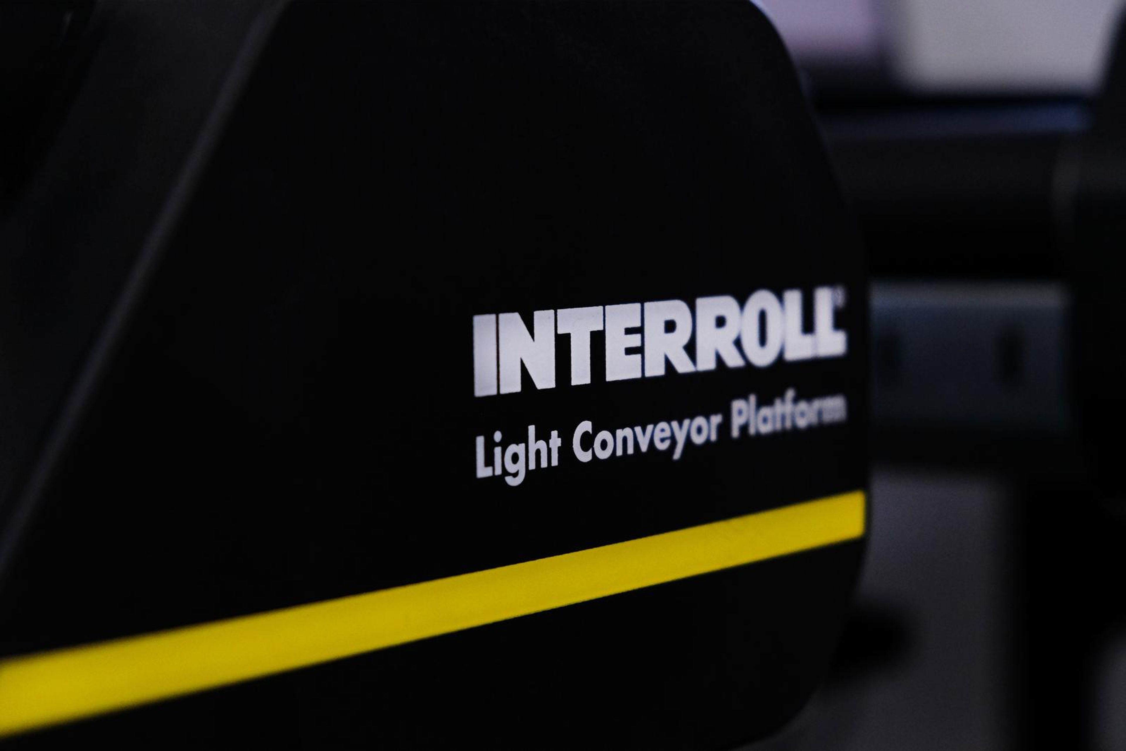 Interroll Light Conveyor Platform branding on a black housing