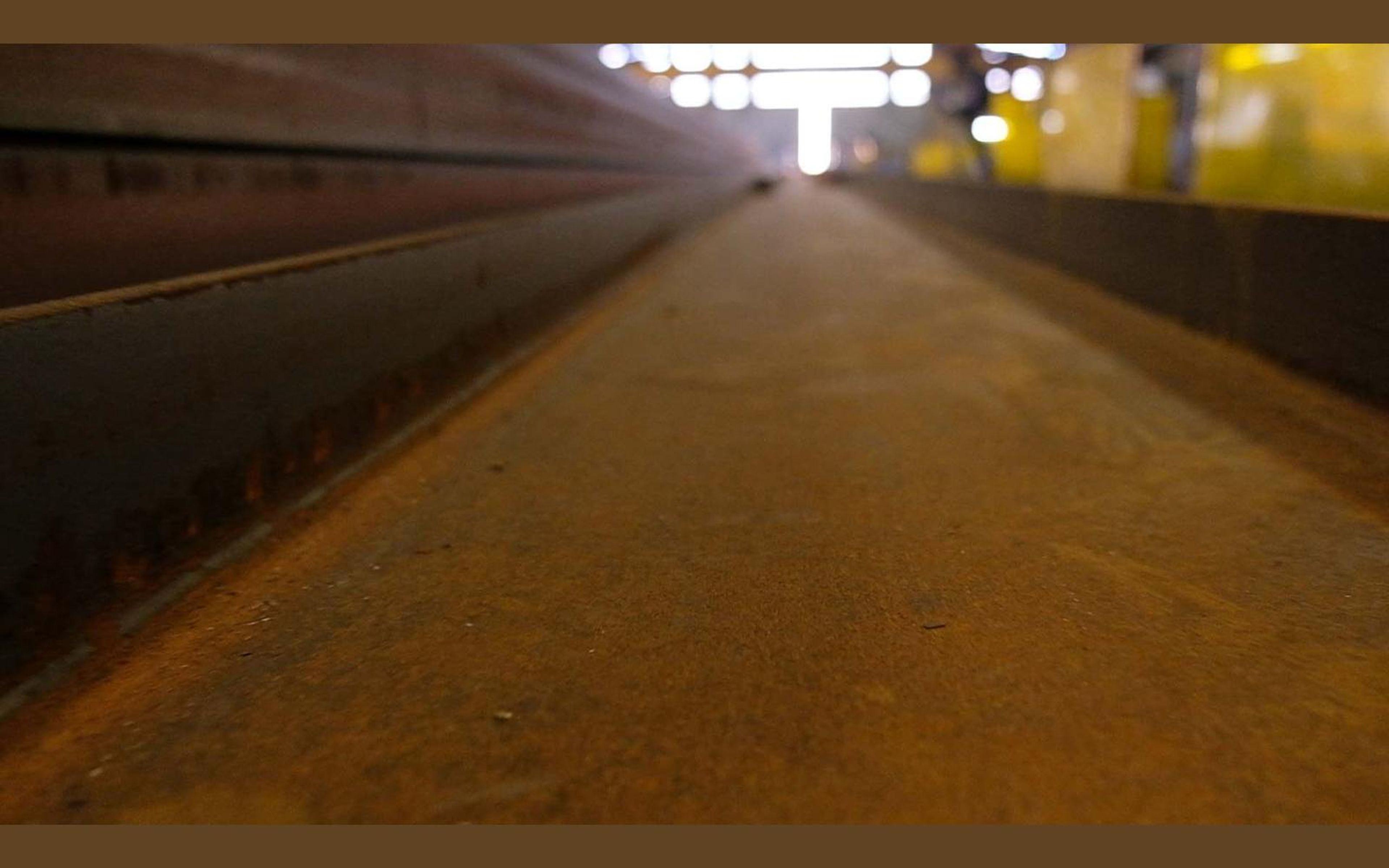 Steel box sections stacked in the bay
