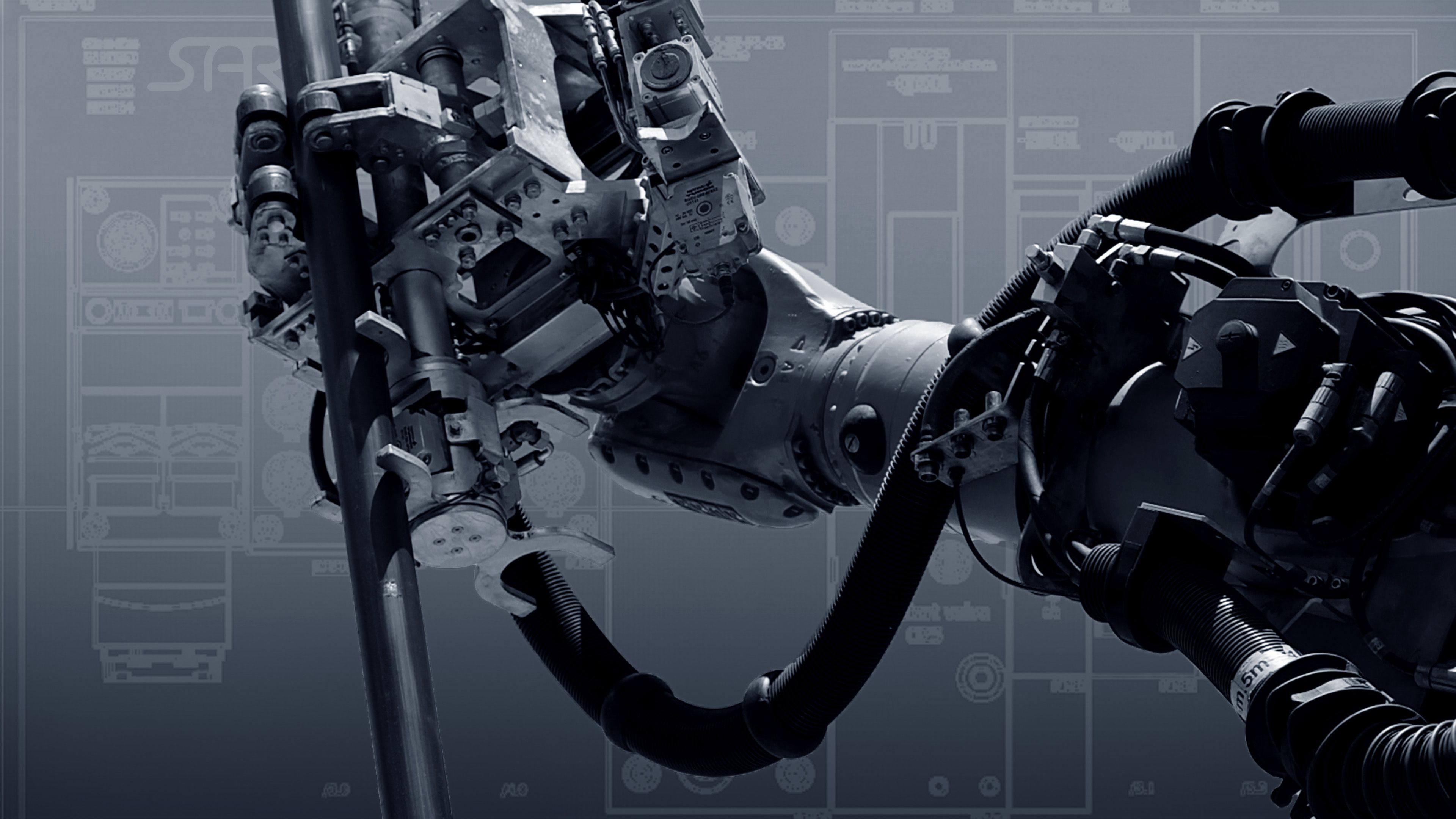 Stylized marketing image 1 of Hall Core Drilling's drill-core bot at SAR Electronics, Pretoria