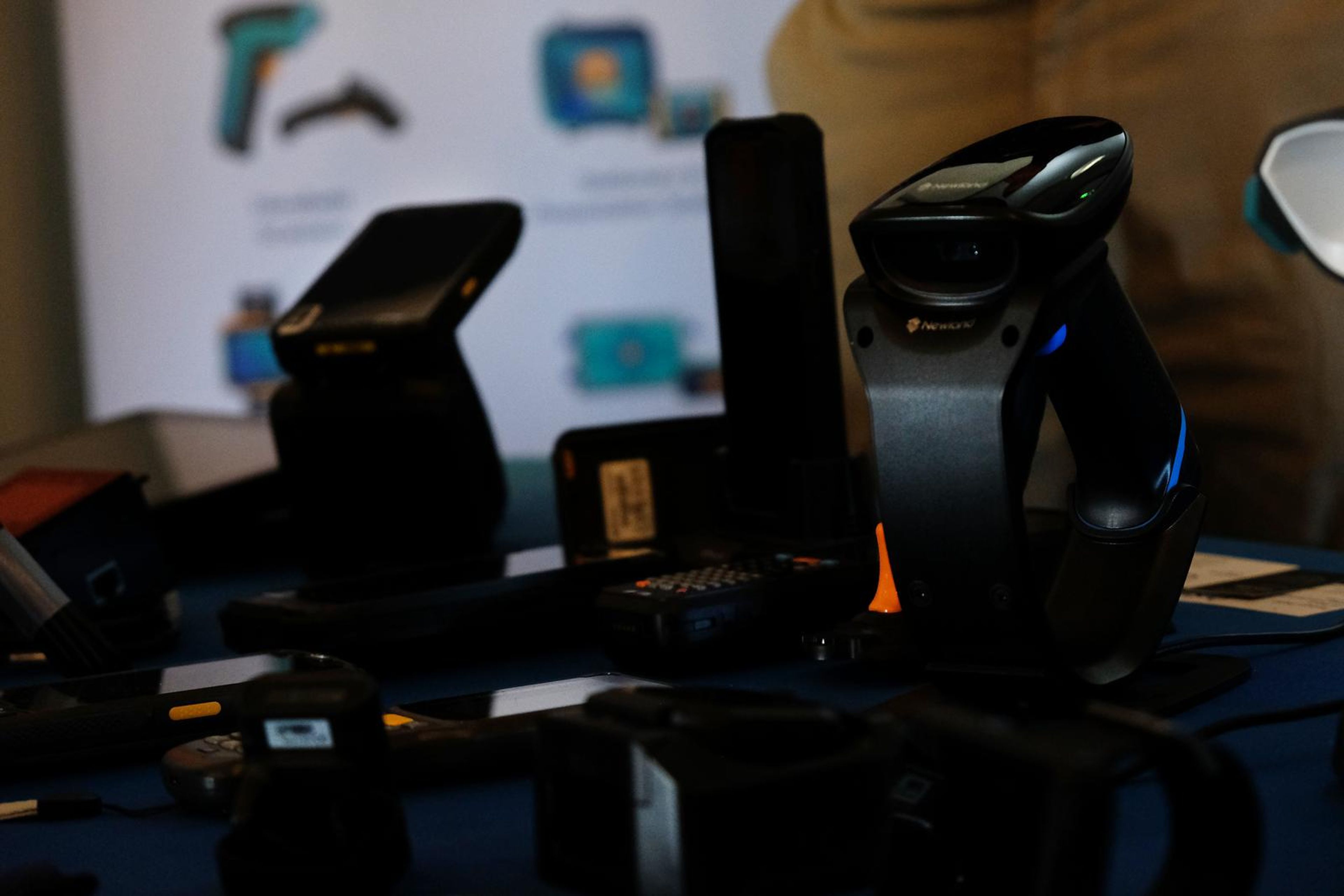 Newland AIDC wrist scanners on display