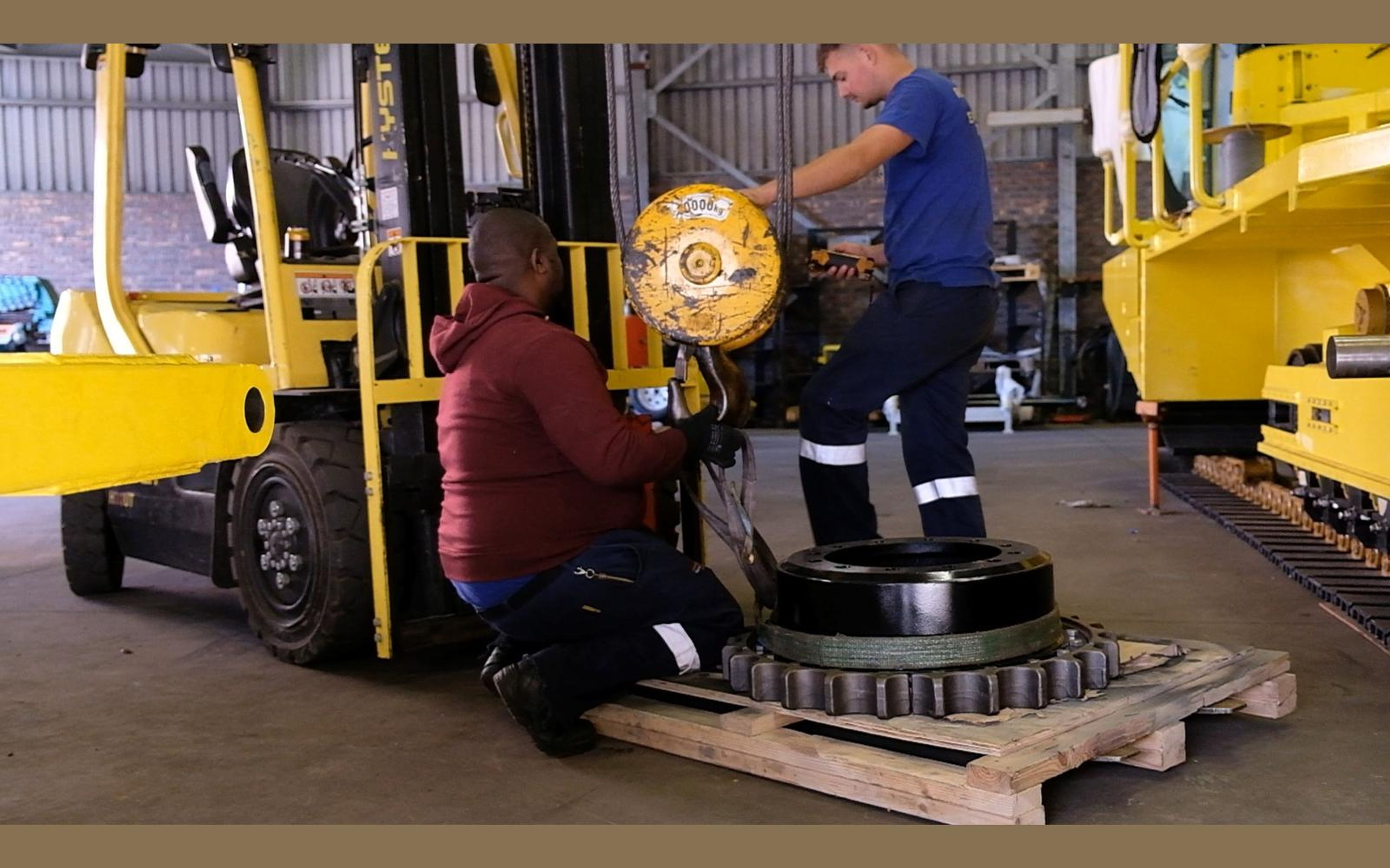 Salt harvester build, June 2022: frame, tracks and drivetrain, shoot 11