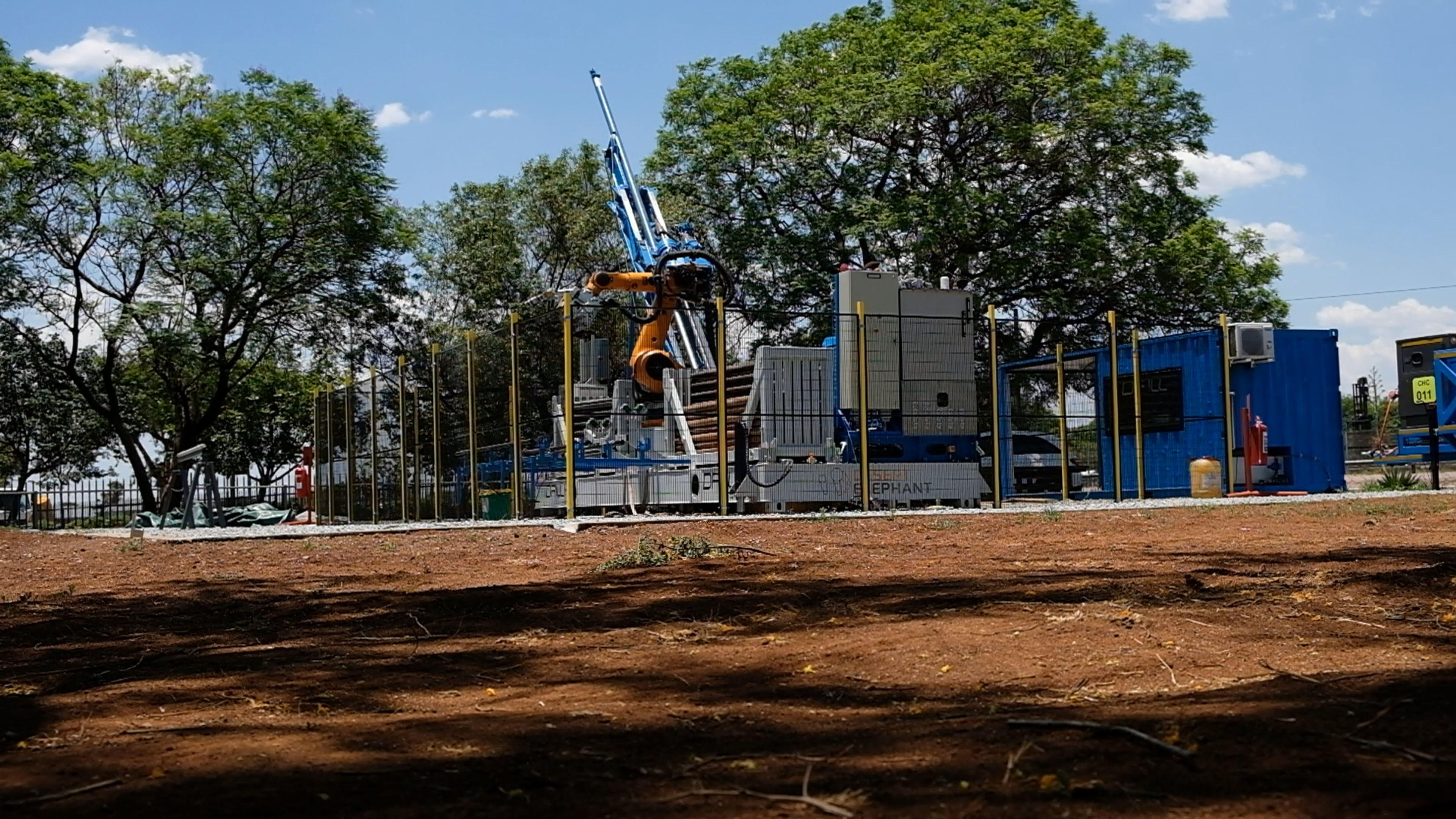 Frame grab 36 from Hall Core Drilling's drill-core bot test sequence at SAR Electronics, Pretoria