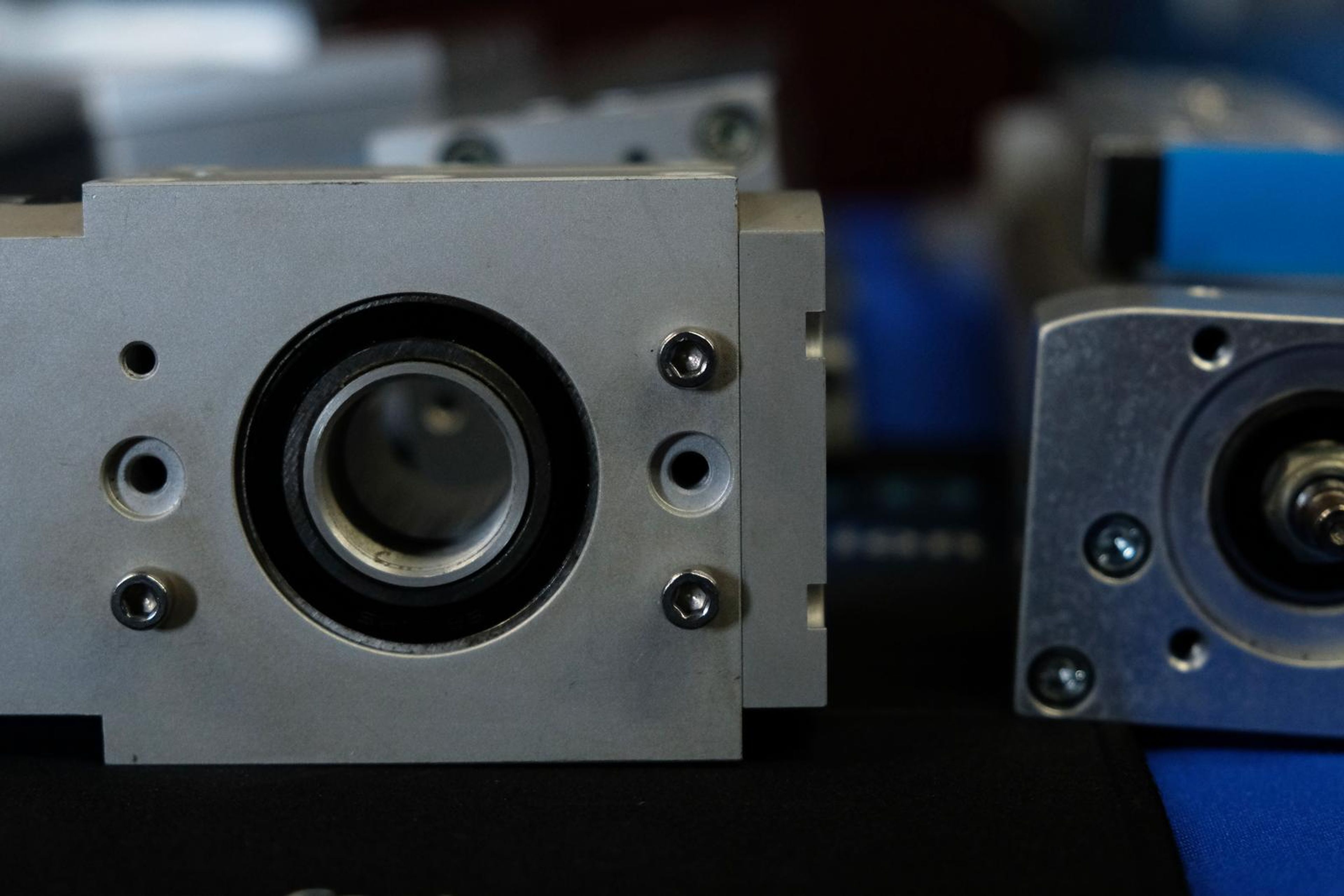 End of a Festo pneumatic cylinder