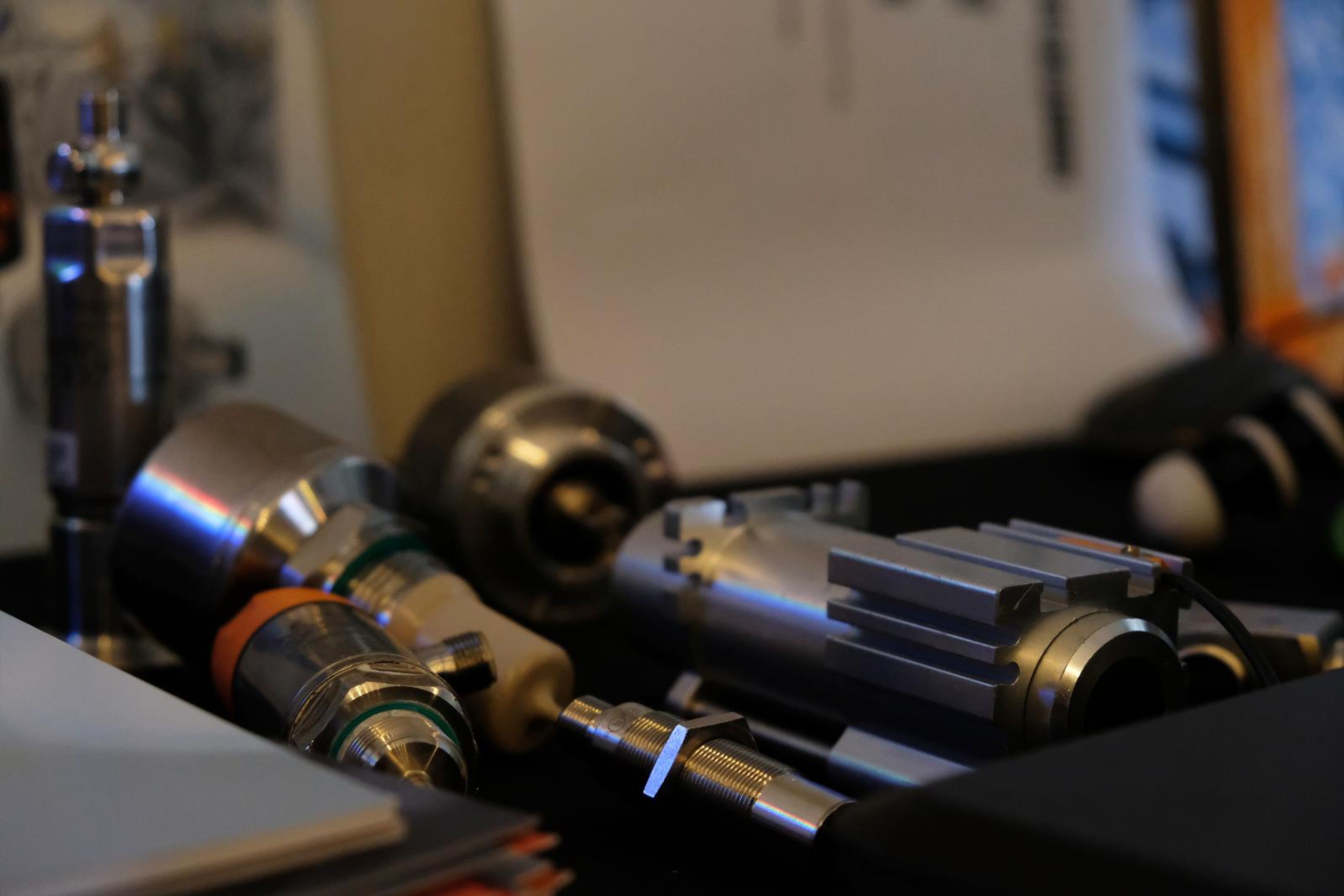 IFM sensors in close view on a display