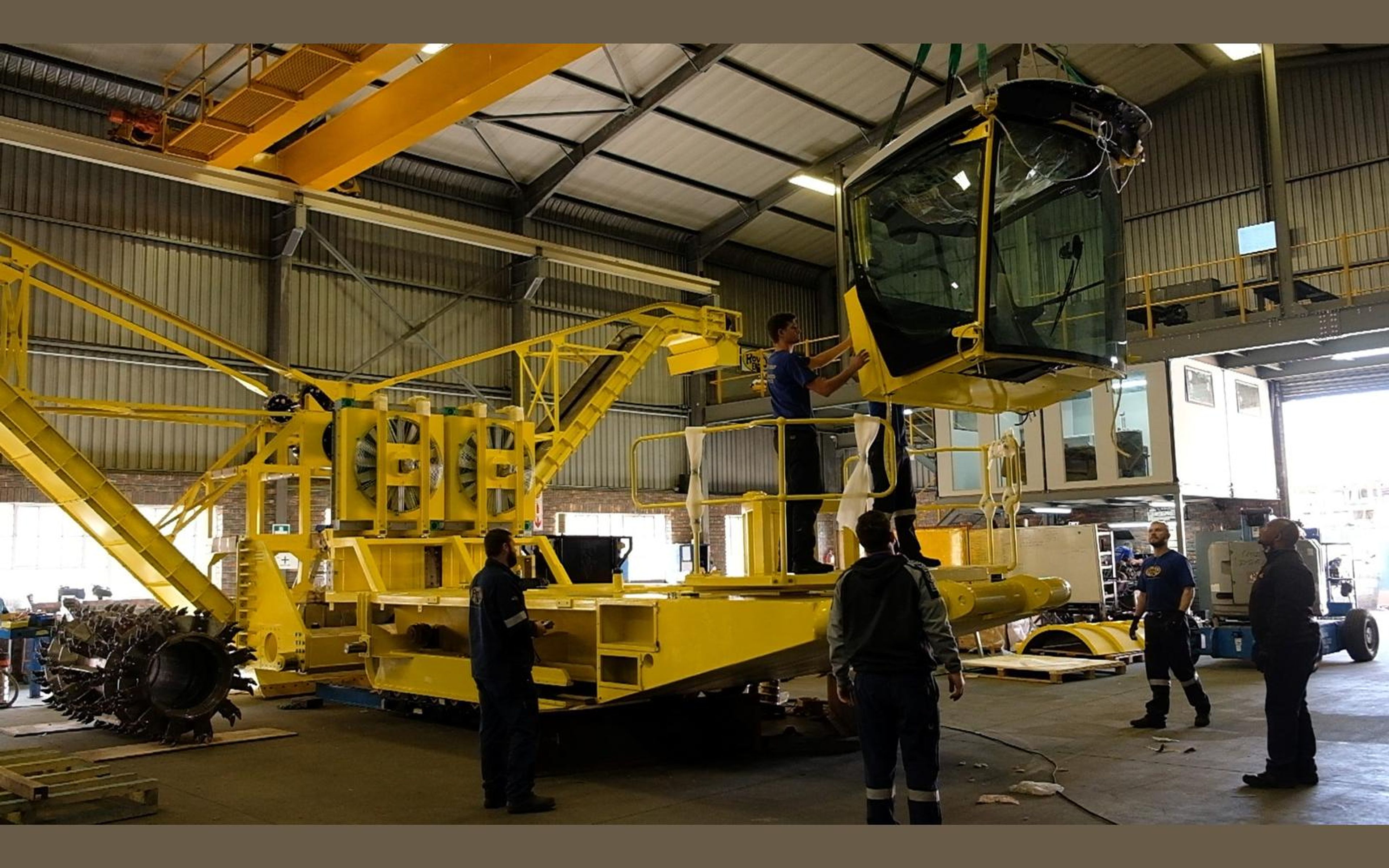 Salt harvester build, June 2022: frame, tracks and drivetrain, shoot 8