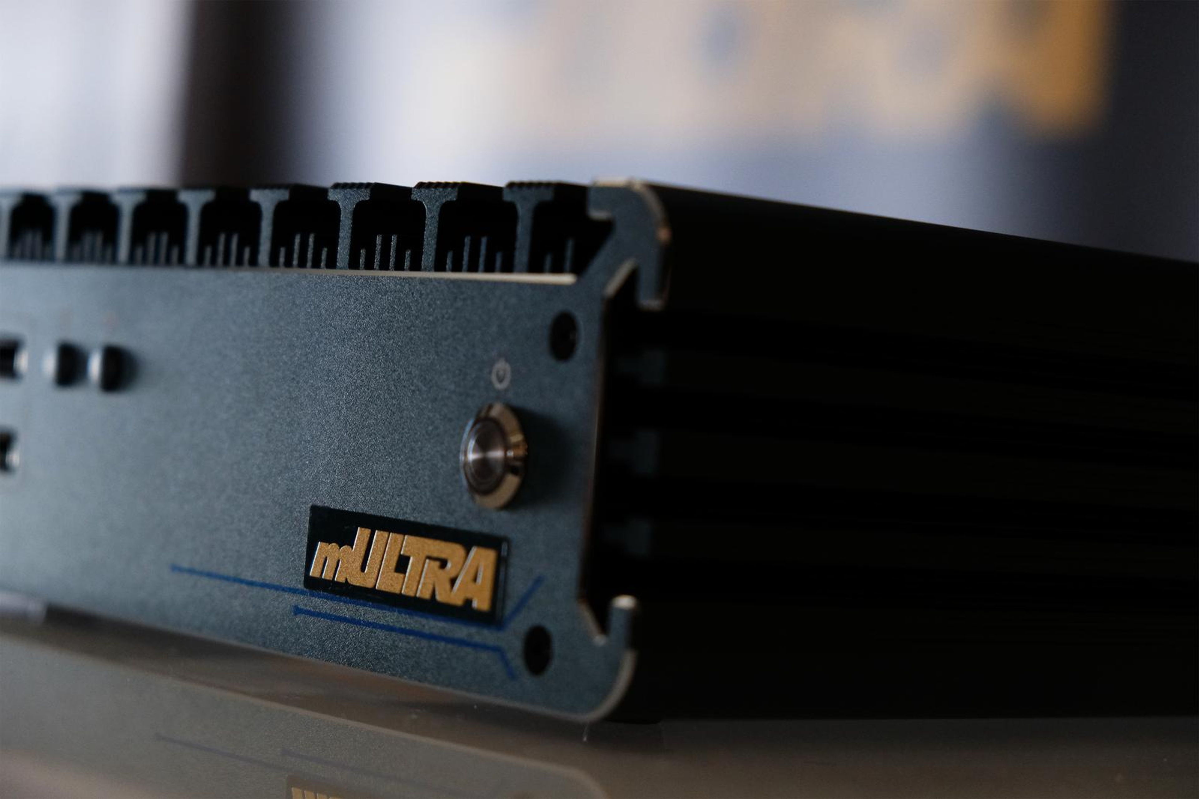 Close view of an industrial computer module