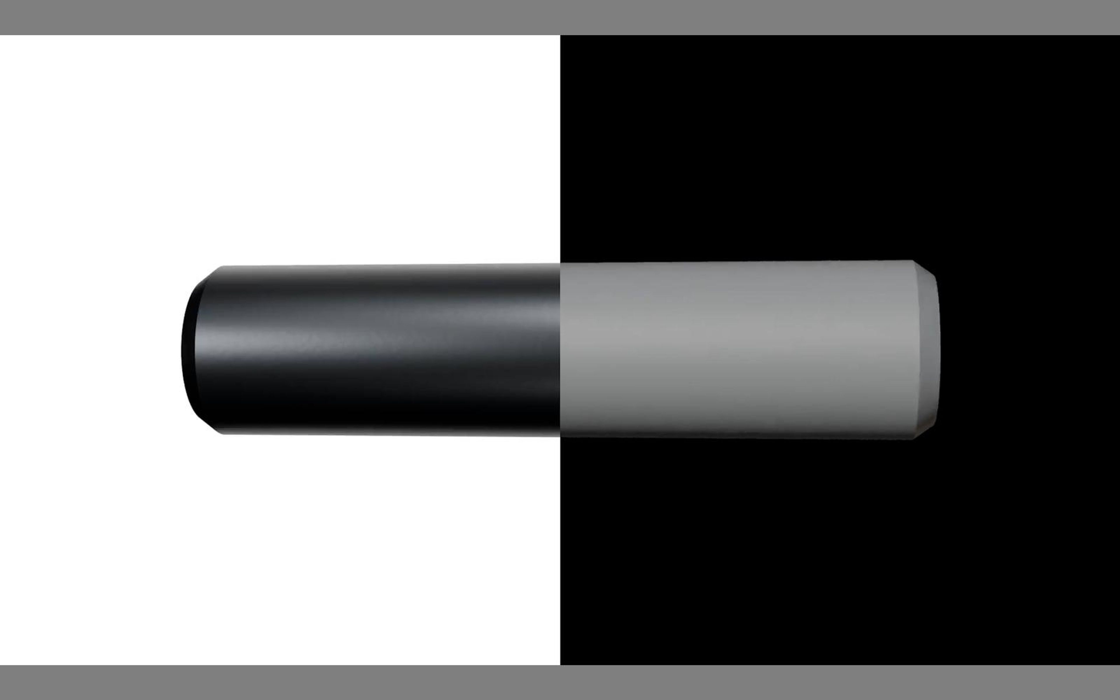 3D progress reveal: a steel pin half in grey clay