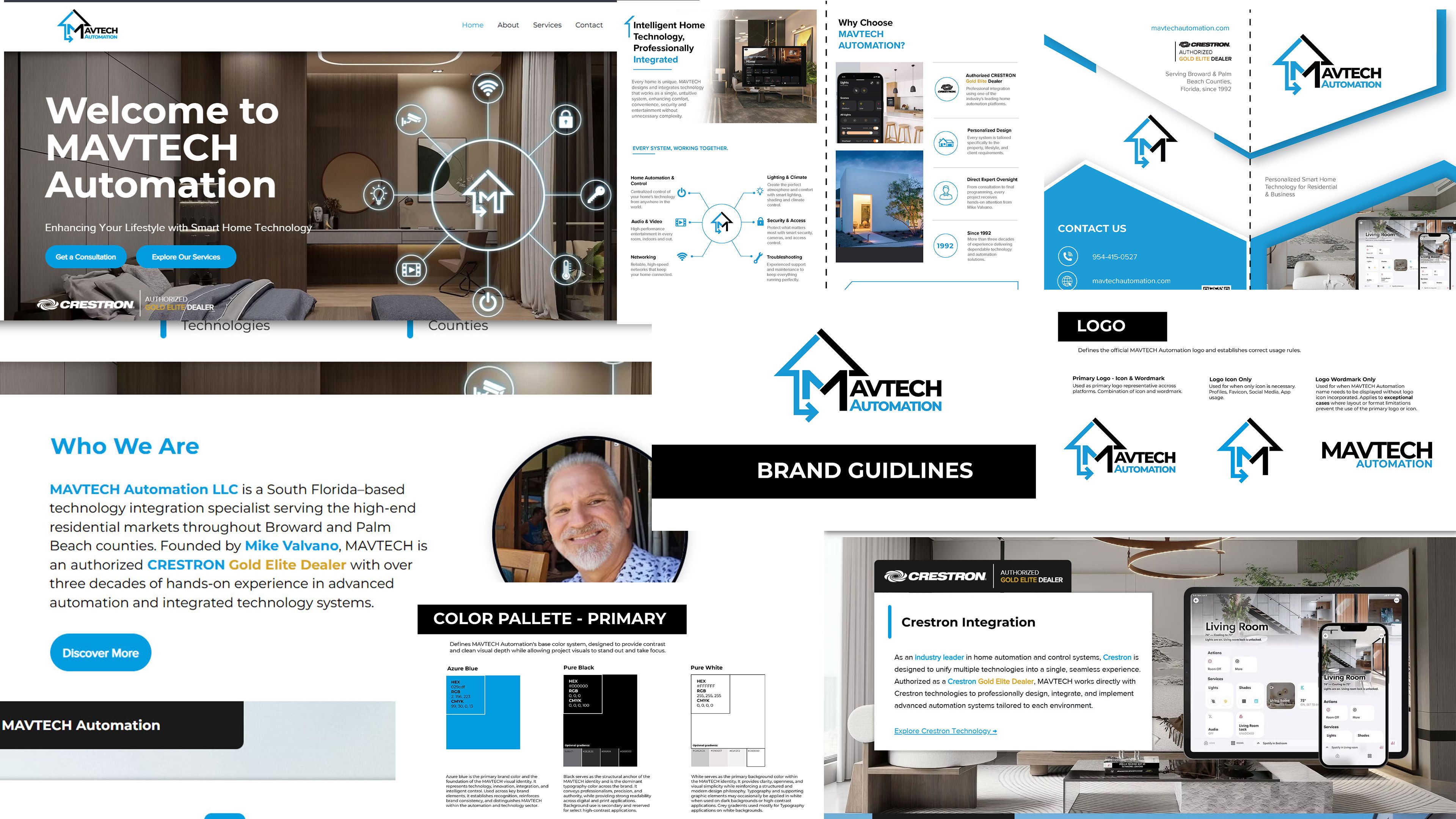 MAVTECH Automation brand identity and website project