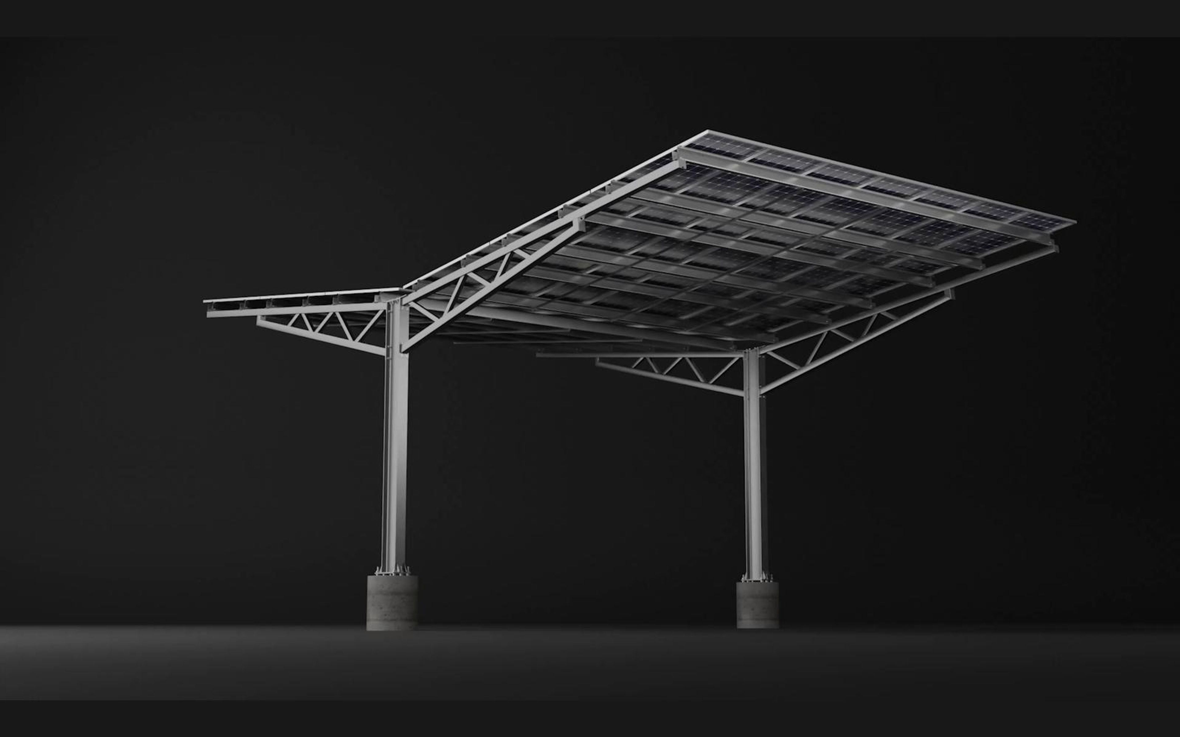 Y-canopy carport with a truss roof