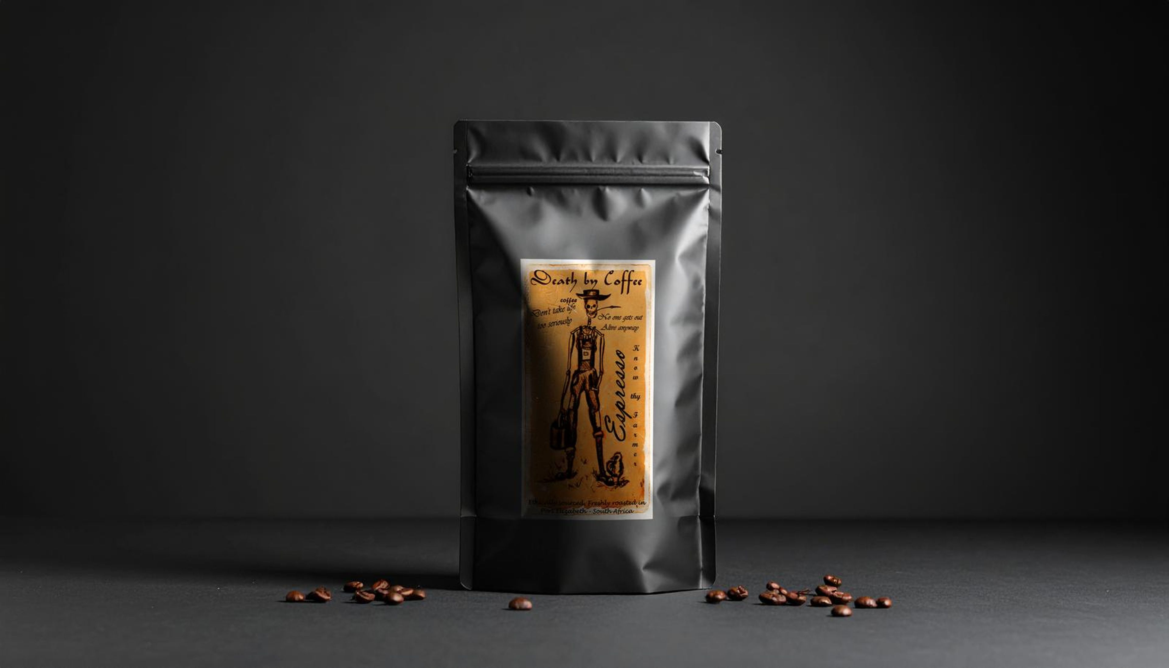 Death By Coffee digital product packshot
