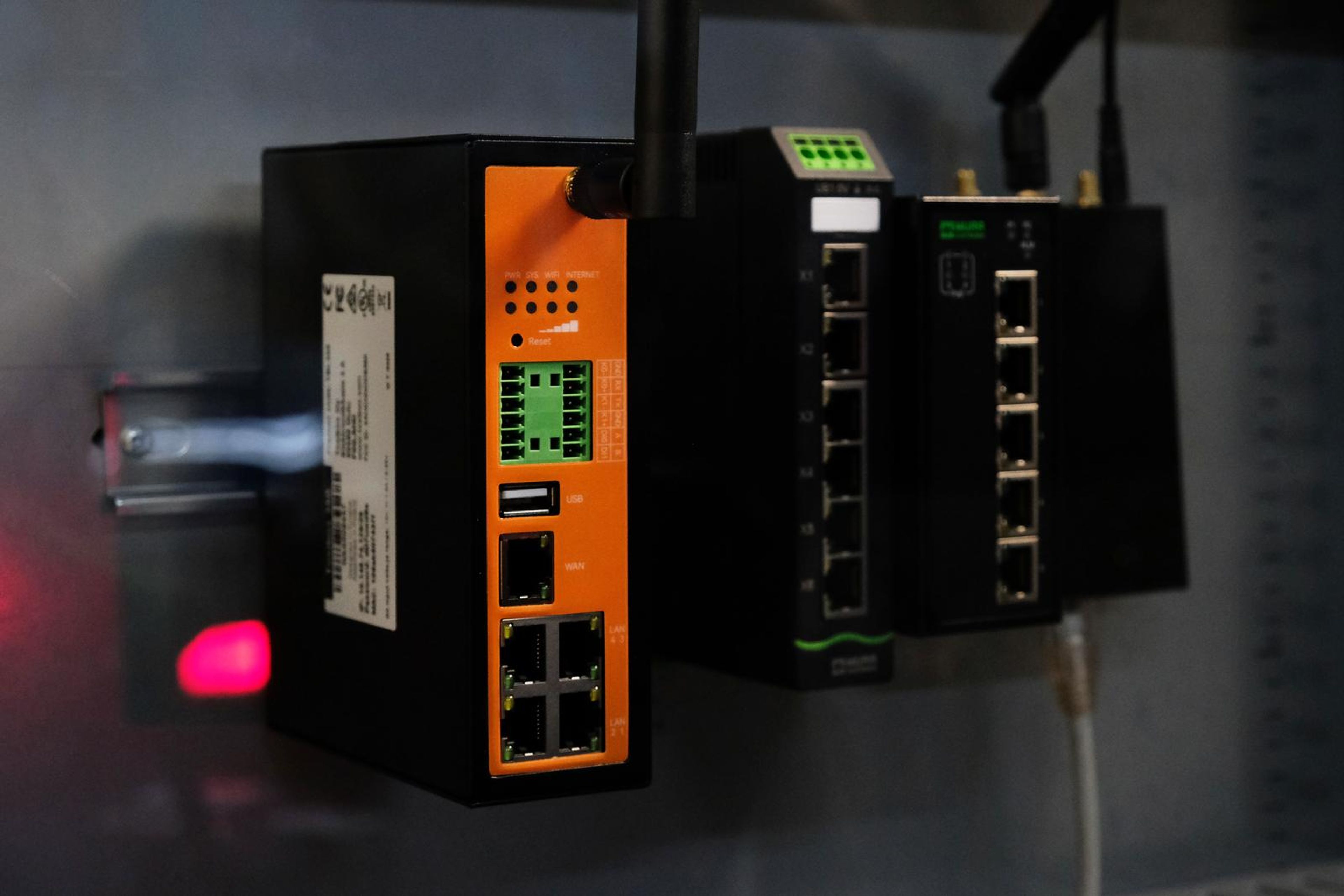 Industrial network switch on a Rubicon display