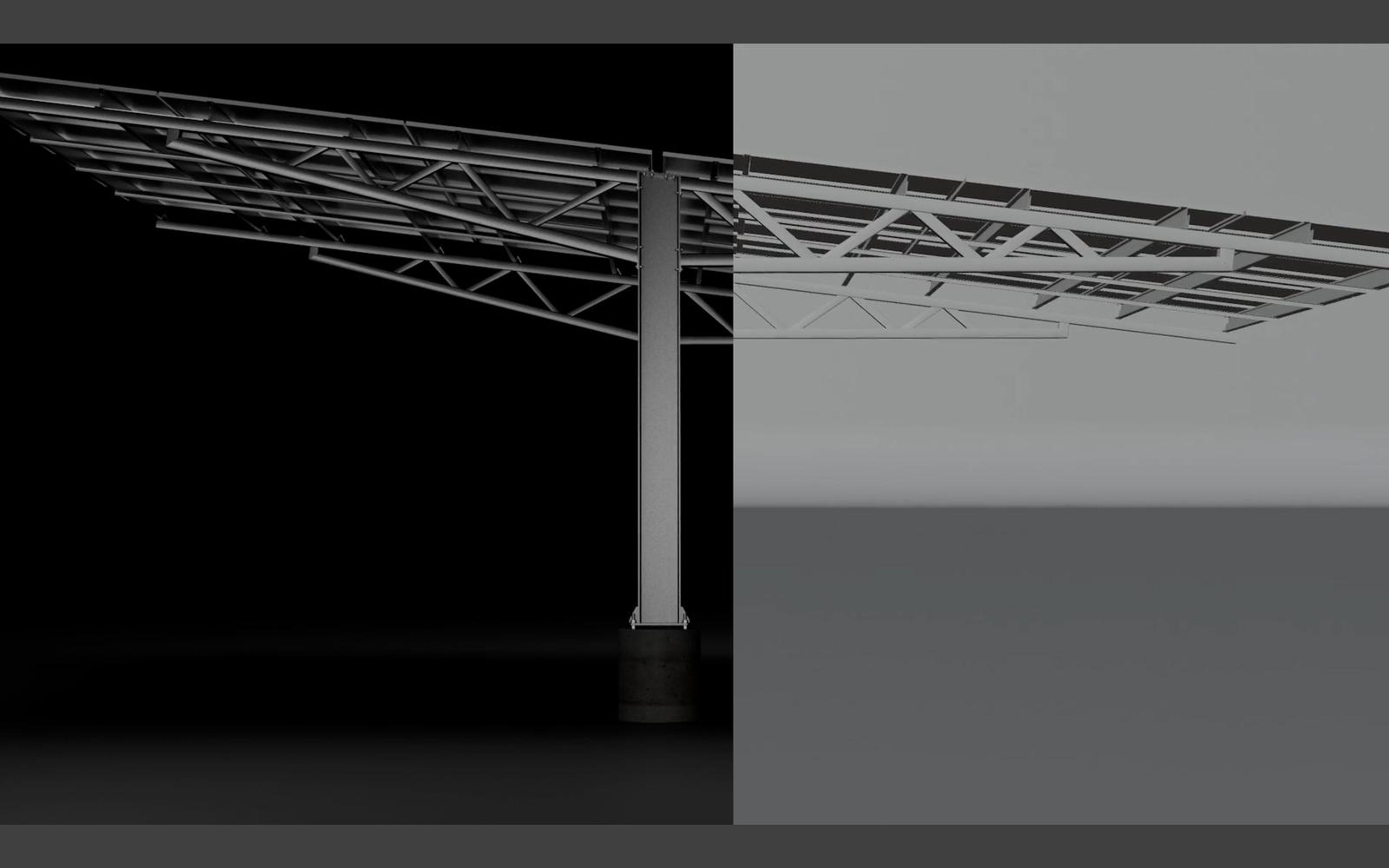 Wipe between the clay and finished renders on a canopy column