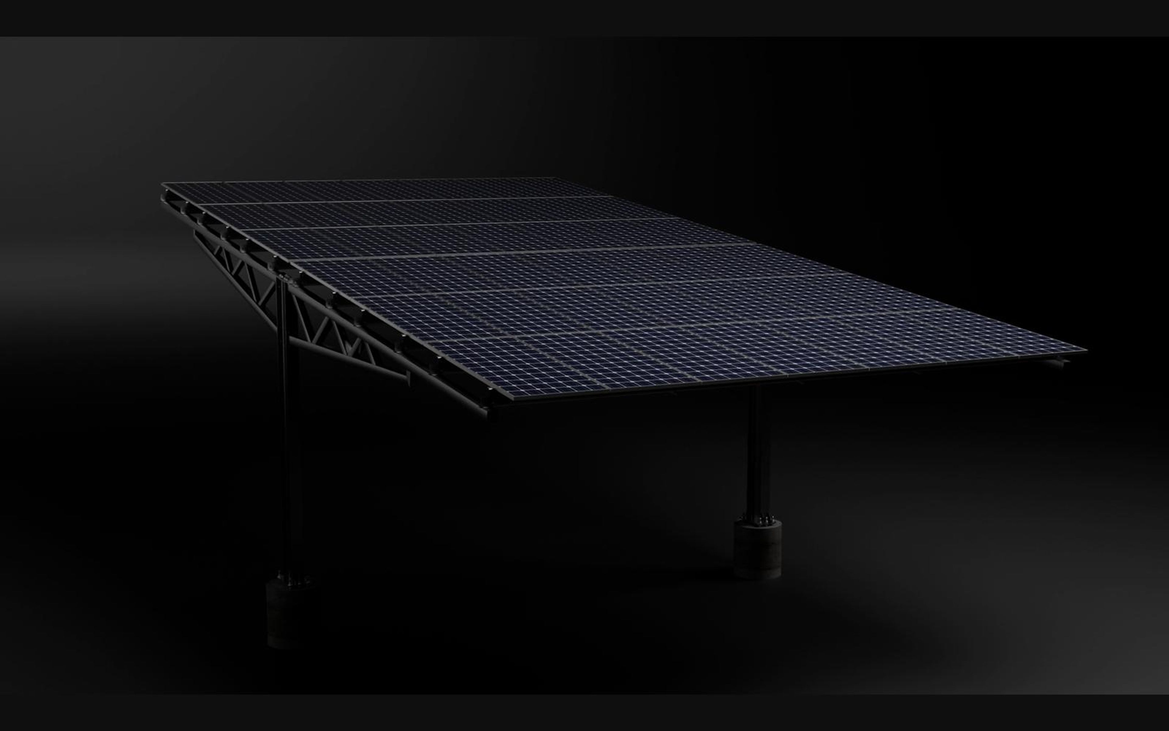 Finished solar carport canopy render