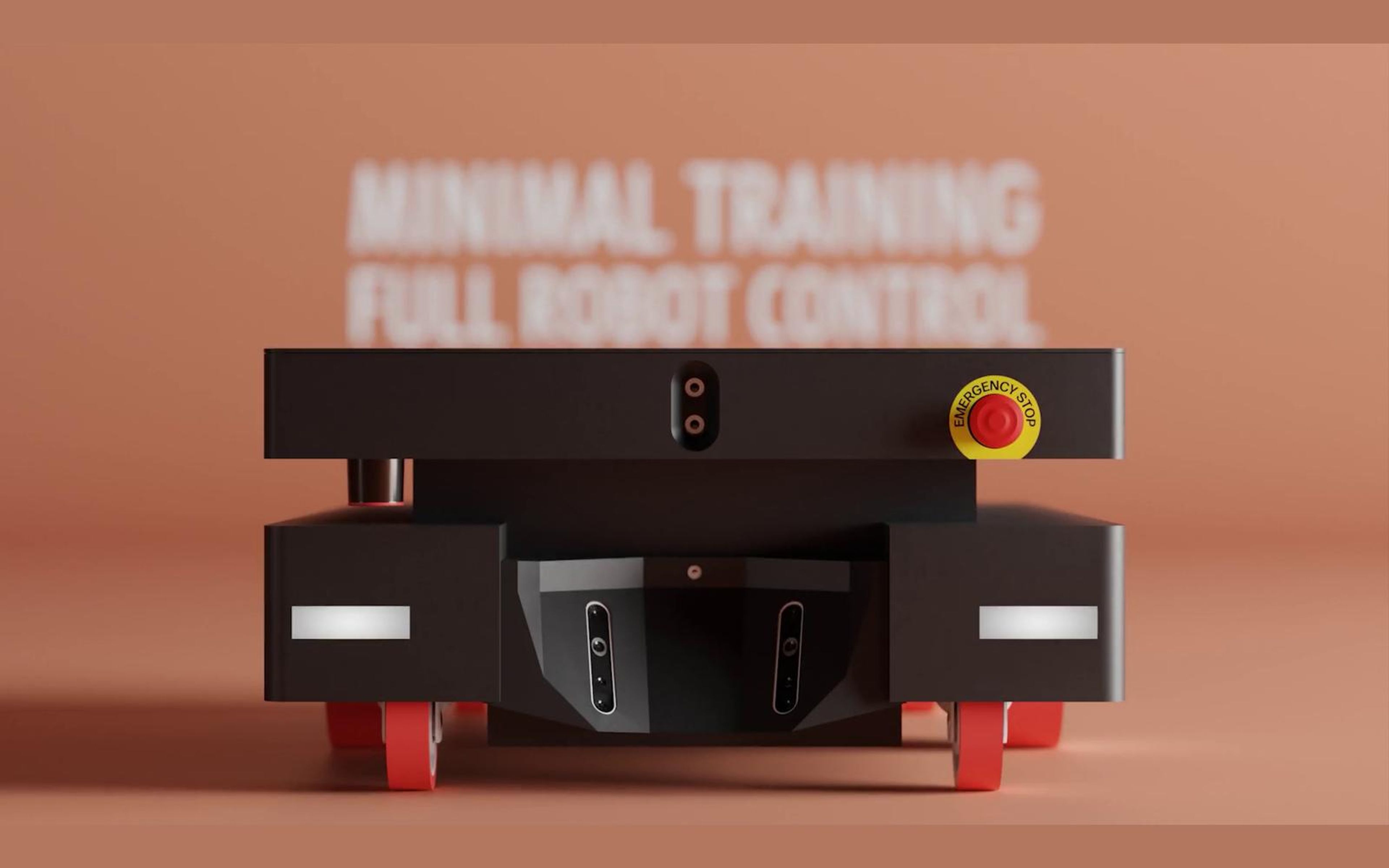 Autonomous mobile robot with a flat deck