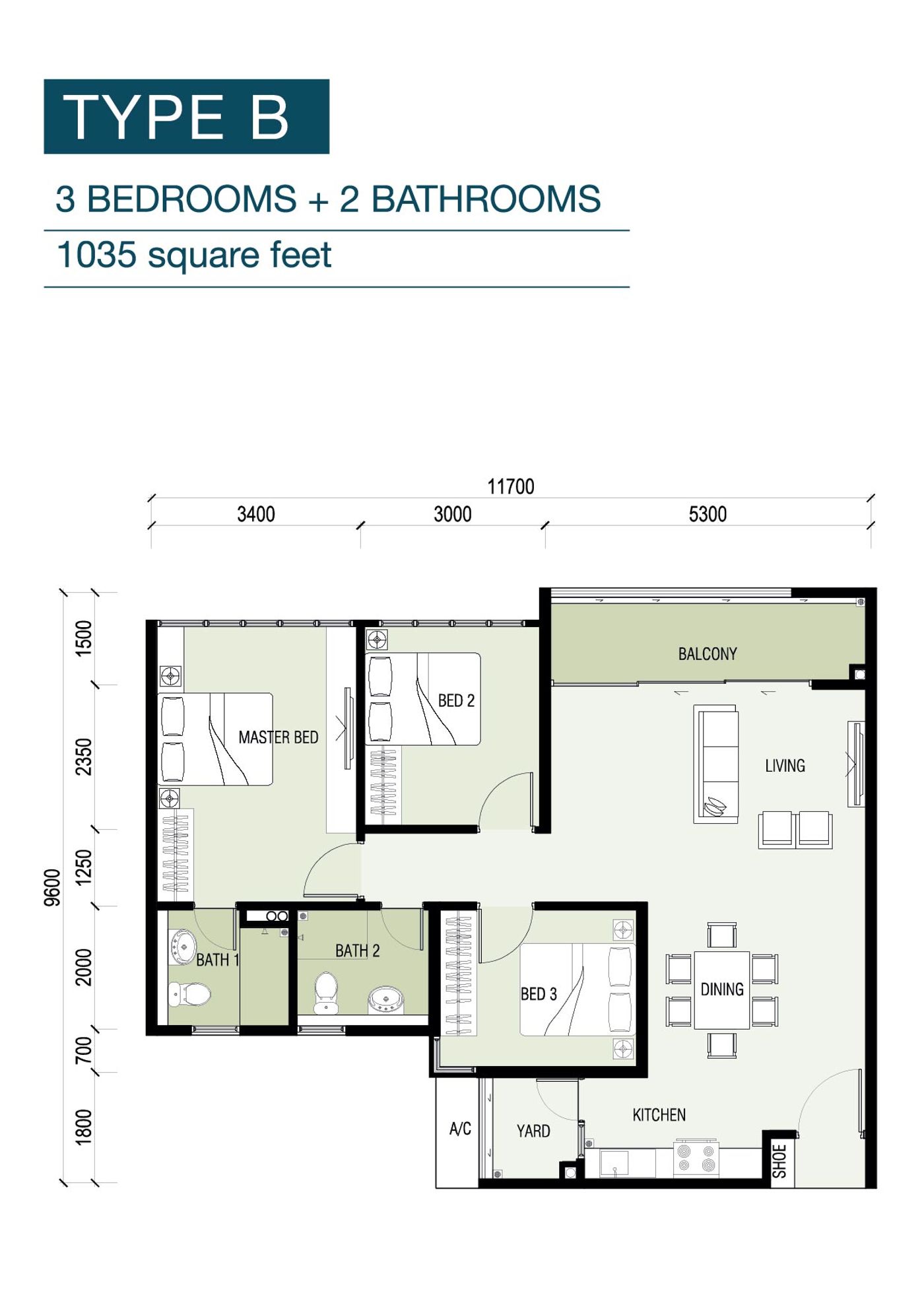 8scape Residences @ Sutera floor plan 3 of 6