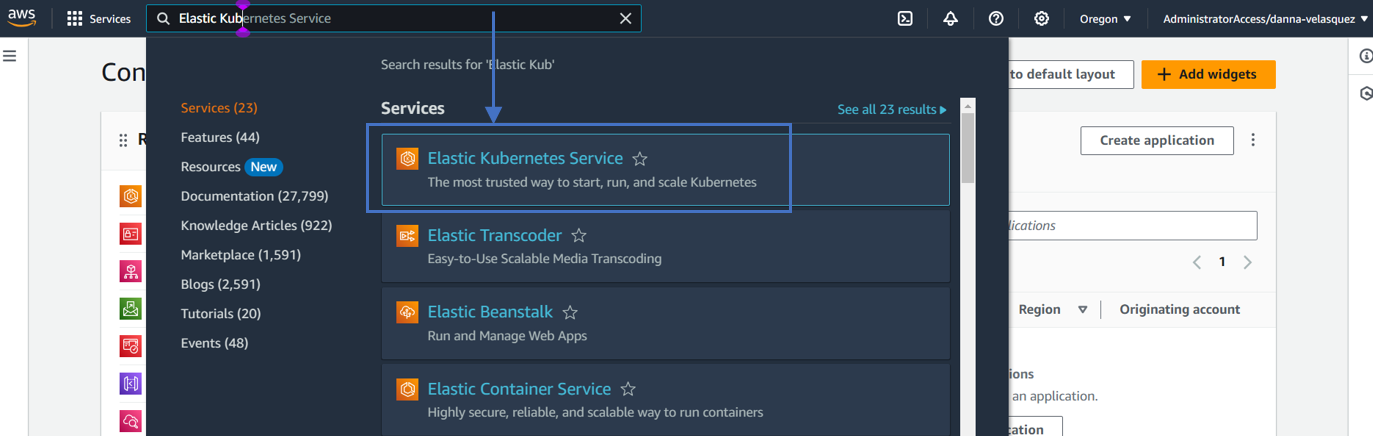 elastic kubernetes service image