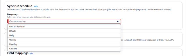 AWS frequency select