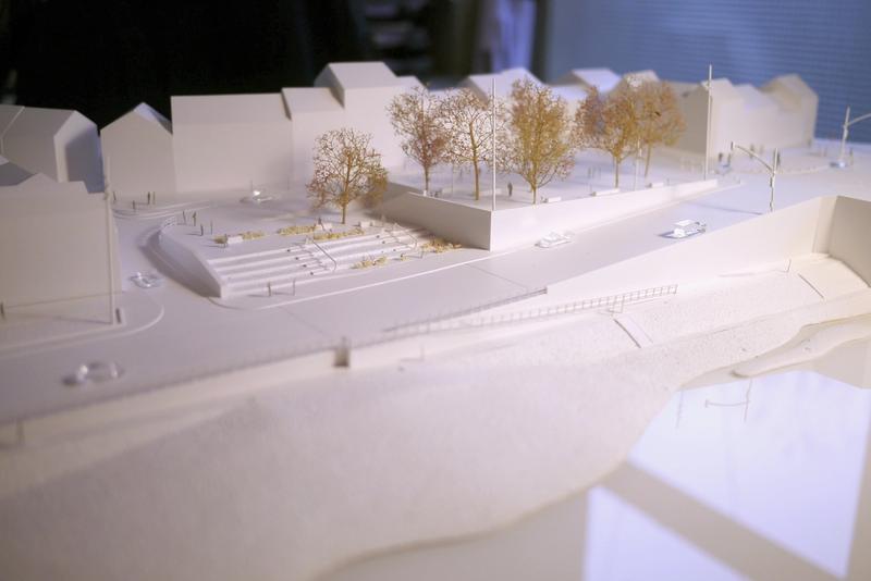 Maquette du projet de la place Mossé à Nevers. 2018