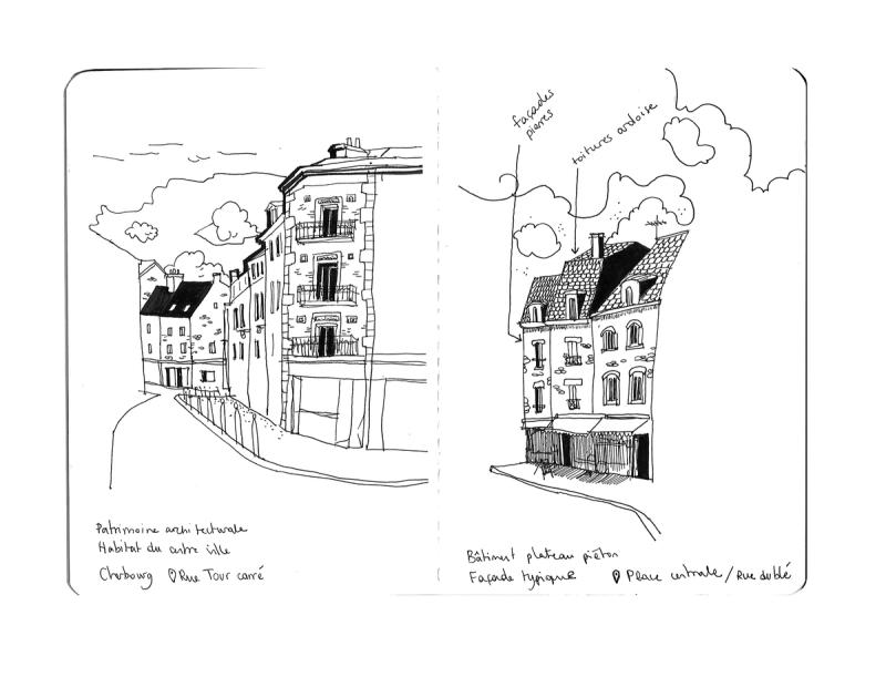 Croquis à la main. Cherbourg 2021