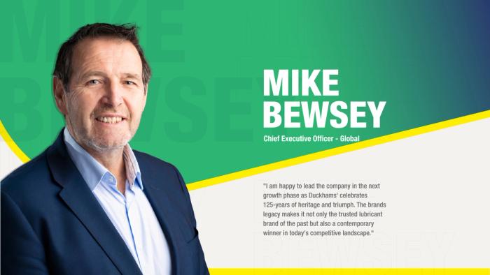 Portrait of Mike Bewsey, Chief Executive Officer, beside a quotation.