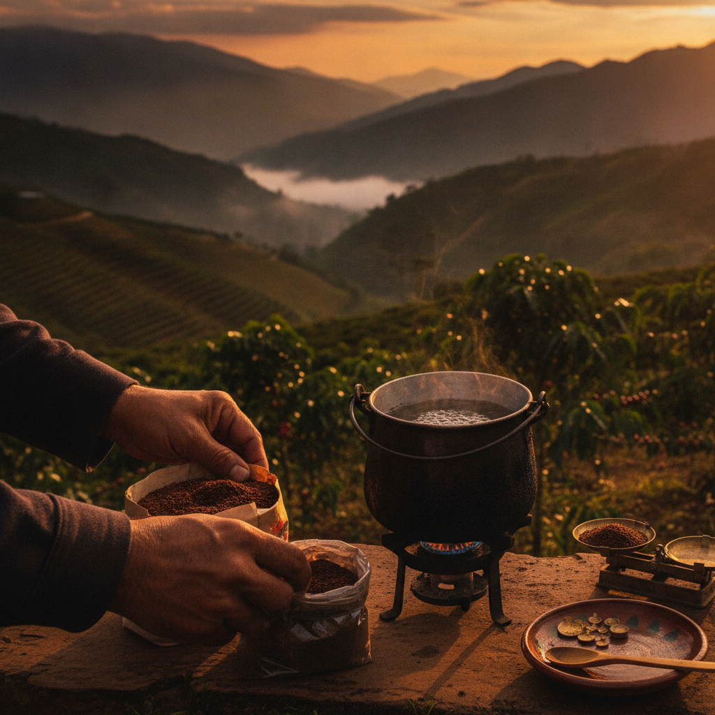 
Ritual y Ciencia: El arte de preparar el café en olla perfecto

La preparación de café en olla, o café hervido, es uno de los métodos de **inmersión** más antiguos del mundo. Aunque a menudo se asocia con lo cotidiano, aplicar los principios del café de especialidad puede transformar este método en una experiencia sensorial de alto nivel. 

En **RELIEVE**, creemos que el respeto por la materia prima y la precisión técnica son las claves para que un buen grano colombiano exprese todo su potencial.

### 1. La materia prima: Arábica de altura
Para este método, la elección de la especie es fundamental. Recomendamos el uso de **café Arábica**, un híbrido natural complejo y tetraploide que concentra azúcares y ácidos orgánicos debido a su maduración lenta en altitudes elevadas. Esto garantiza una taza naturalmente dulce, con notas que pueden variar desde el jazmín hasta el chocolate, dependiendo de su *terroir*.

### 2. Molienda y Proporción (Ratio)
*   **Molienda:** Debe ser **media-gruesa** (similar a la sal de mar). Una molienda muy fina dificultará que los sedimentos se asienten en el fondo y puede sobre-extraer compuestos amargos.
*   **Proporción:** Una receta infalible para comenzar es utilizar **30 gramos de café por cada 500 gramos de agua**. Mantener una proporción constante es el primer paso hacia la **consistencia**, un valor fundamental defendido por expertos como Scott Rao.

### 3. El control térmico del agua (Paso Crítico)
El agua representa más del 98% de la infusión, por lo que su temperatura actúa como el "interruptor" de la extracción. El objetivo técnico es que el agua esté entre **92°C y 93°C** al entrar en contacto con el café.

*   **Si no tienes termómetro:** Pon el agua a calentar y observa el fondo de la olla. El momento ideal es cuando aparezcan **pequeñas burbujas** (del tamaño de un alfiler) subiendo de forma constante, pero justo antes de que la superficie rompa en un hervor turbulento.
*   **Si el agua llega a hervir:** No la uses de inmediato, ya que el calor excesivo quemará los aceites volátiles y ácidos delicados del Arábica. Retira la olla del fuego y espera entre **3 y 4 minutos**. Este tiempo de reposo permite que la masa de agua pierda energía y baje de los 100°C al rango óptimo de extracción.

### 4. El proceso paso a paso

1.  **Incorporación:** Una vez que el agua esté en la temperatura correcta, añade el café molido.
2.  **Saturación:** Remueve suavemente con una cuchara para asegurarte de que todas las partículas de café estén mojadas. Esto permite que el agua sature el grano de manera uniforme.
3.  **Tiempo de inmersión:** Deja reposar la mezcla durante **4 minutos**. Durante este tiempo, el café "florece", liberando dióxido de carbono y preparándose para entregar su sabor.
4.  **Rompimiento de la costra:** Pasados los 4 minutos, notarás una capa de café en la superficie. Usa una cuchara para romperla suavemente; esto hará que la mayoría de los sedimentos caigan al fondo.
5.  **Limpieza:** Retira con la cuchara la espuma o partículas que queden flotando. Deja reposar otros **2 minutos** adicionales para que el café se asiente completamente y la taza resulte más limpia y brillante.

### 5. El servicio: Claridad en la taza
Sirve el café con cuidado, vertiéndolo lentamente para no agitar los sedimentos del fondo. Si buscas una "arquitectura de claridad" similar a la de un método **Chemex o V60**, puedes pasar la bebida por un filtro de papel previamente enjuagado; esto atrapará los aceites y finos restantes, resaltando la brillantez del grano.

**Conclusión:**
El café de especialidad es la intersección entre la botánica avanzada y la técnica aplicada. Al controlar variables como la temperatura y el tiempo, dejas de "hacer café" para empezar a **extraer el relato de la tierra** que RELIEVE lleva hasta tu hogar.