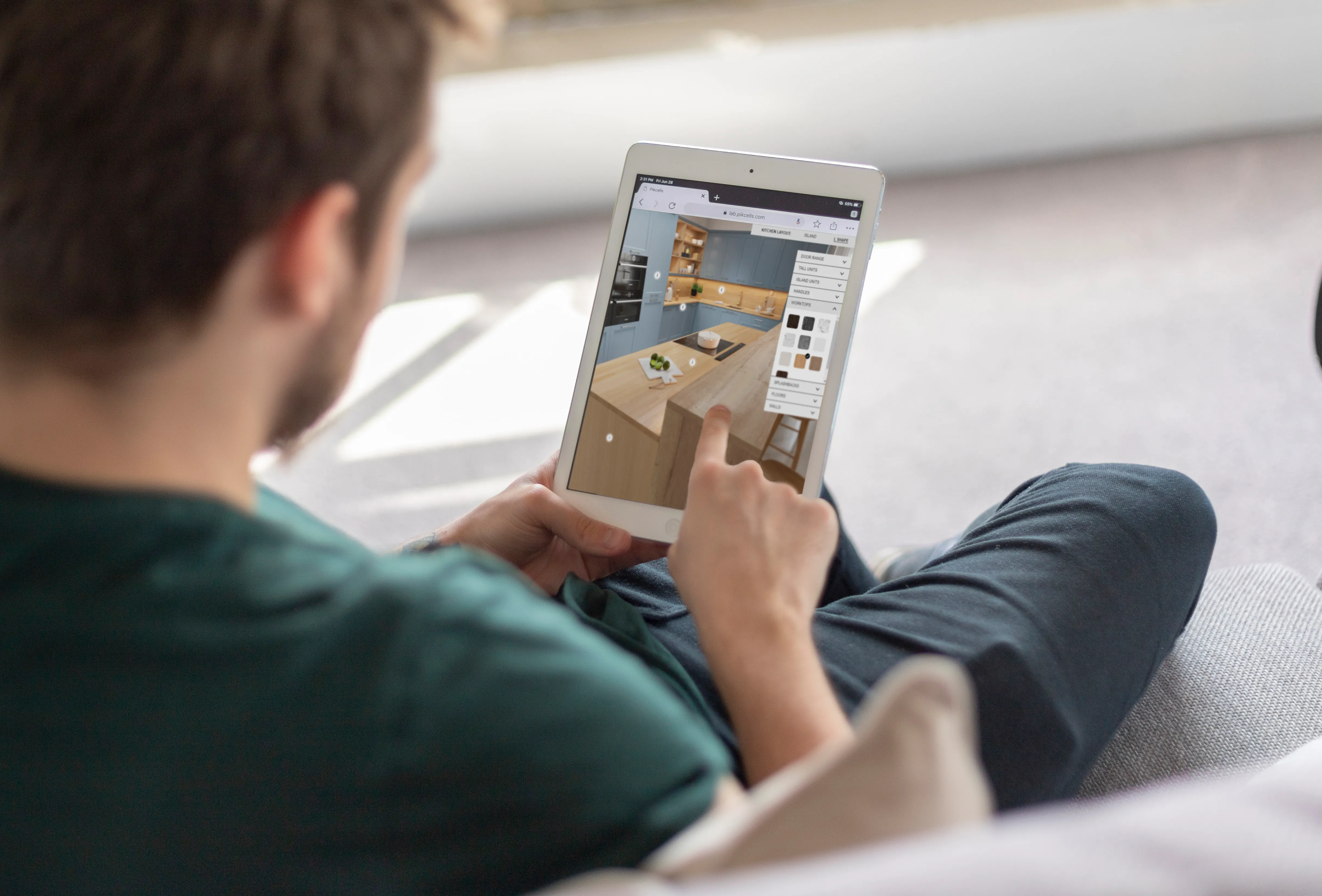Blossom Avenue Configurator displayed on an iPad