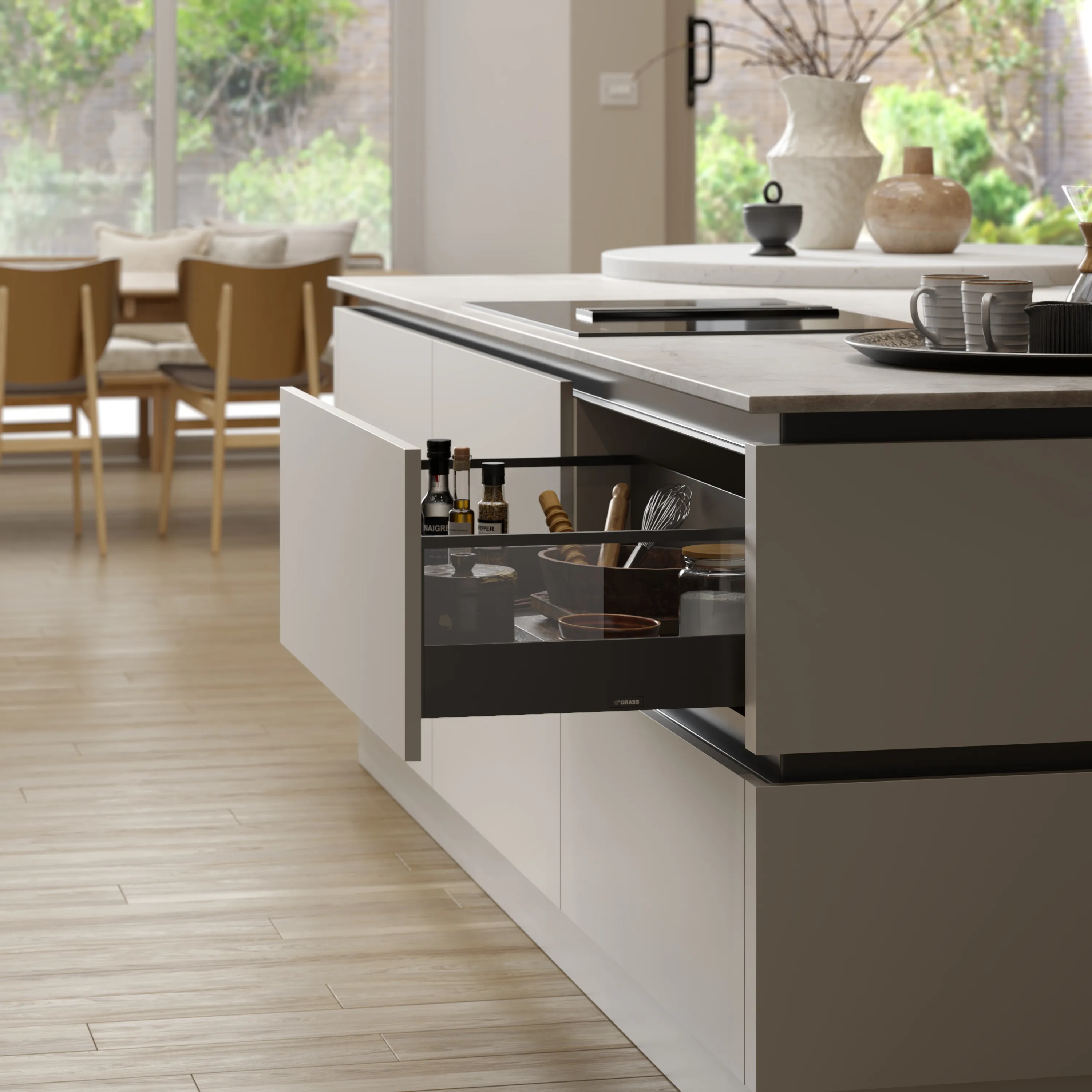 Modern Kitchen Cabinetry Drawpack Up Close