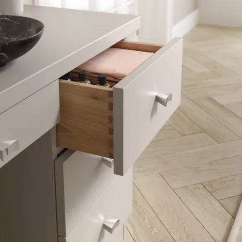 CGI image of an open dressing table drawer