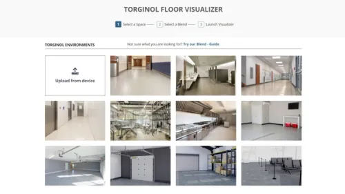 Torginol Interactive Configurator Environment Selection Menu