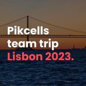 Sunset thumbnail for our video of Pikcells 2023 trip to Lisbon 